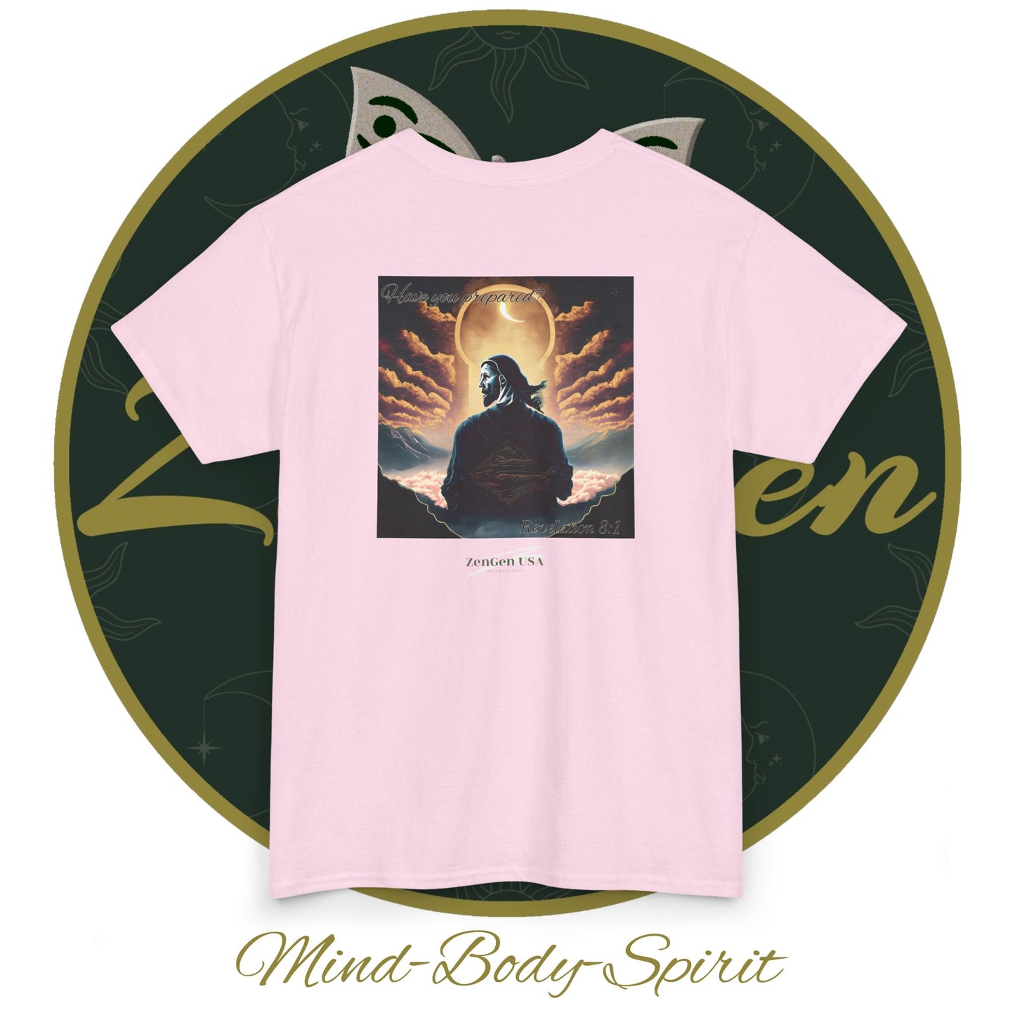 Apocalypse - 7th Seal Revelation 8:1 - Unisex Heavy Cotton Tee - Revelation Collection - ZenGen USA - ZenGen USA