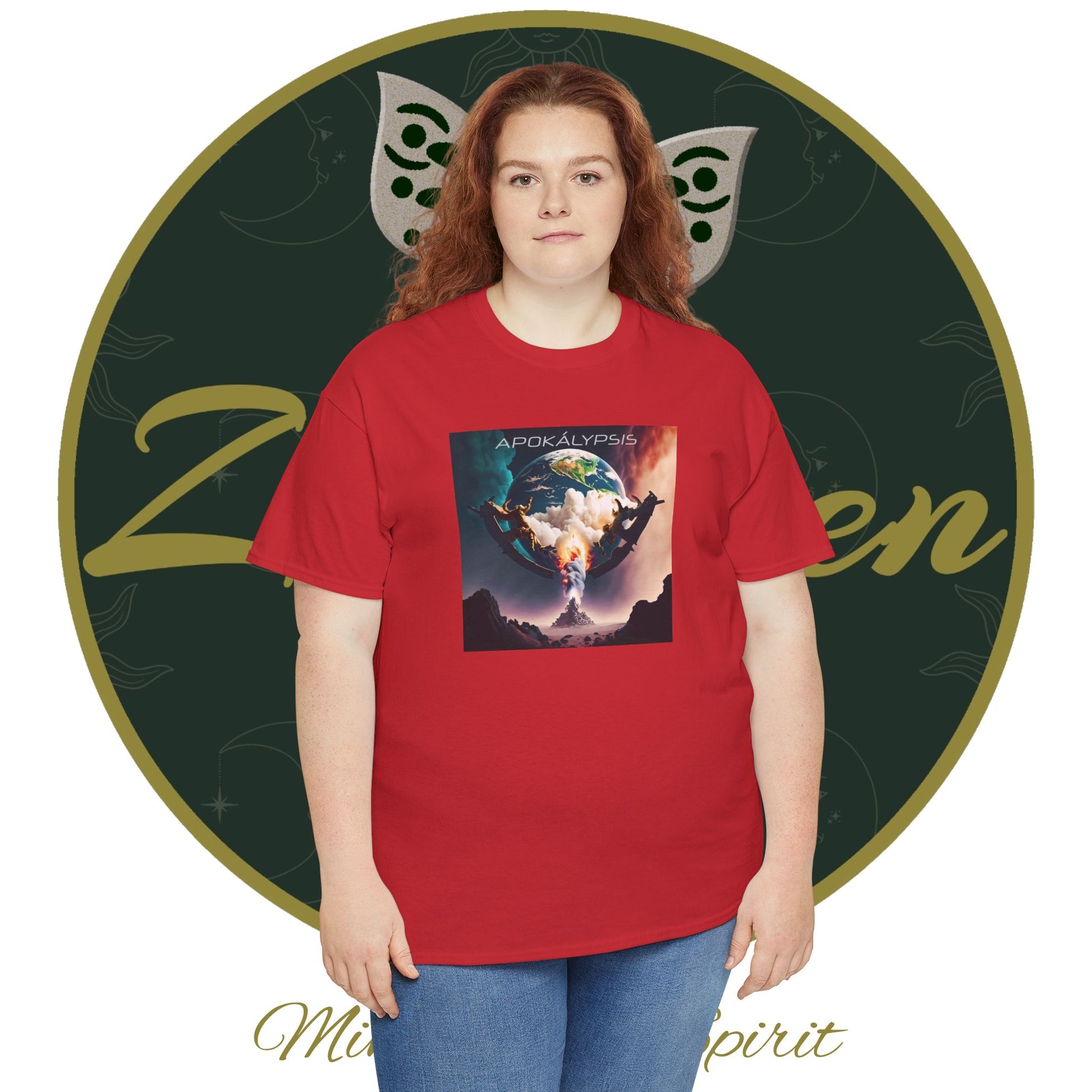 Apocalypse - 2nd Seal Revelation 6:3,4 - Unisex Heavy Cotton Tee - Revelation Collection - ZenGen USA - ZenGen USA