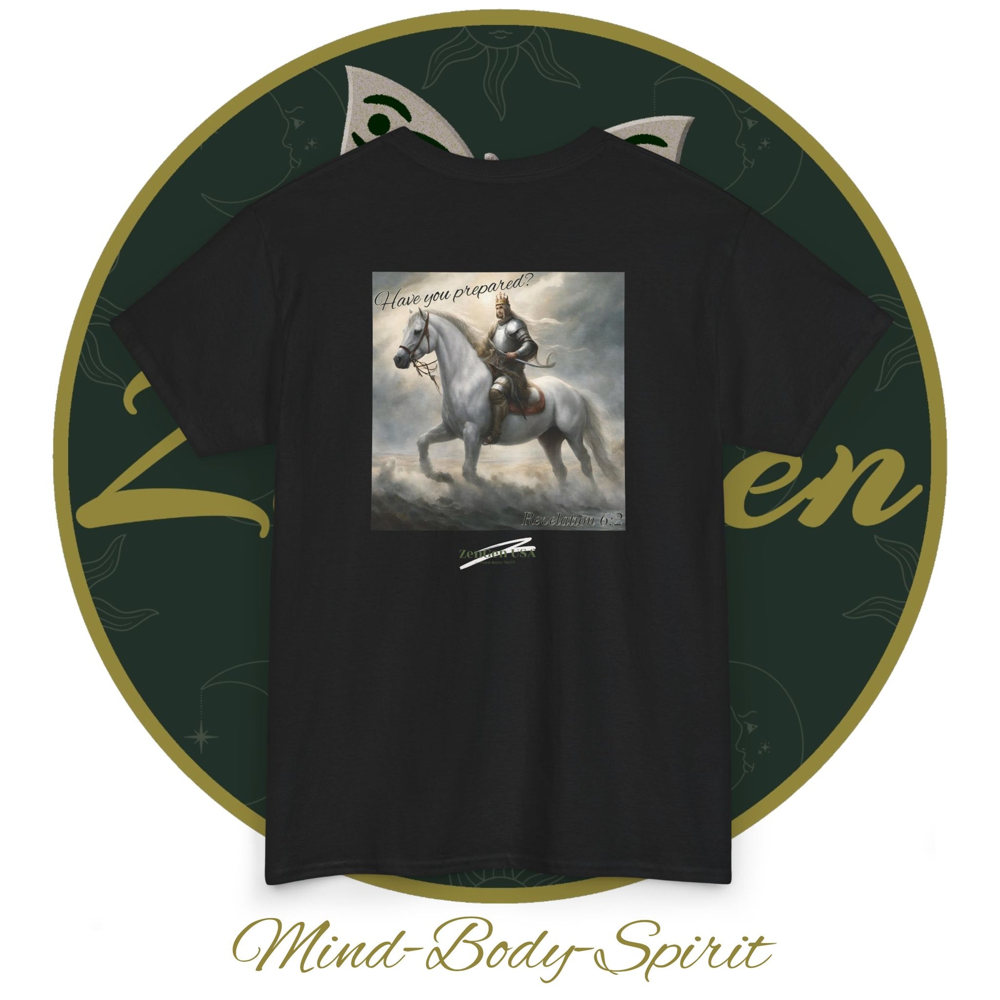 Apocalypse - 1st Seal Revelation 6:2 - Unisex Heavy Cotton Tee - Revelation Collection - ZenGen USA - ZenGen USA