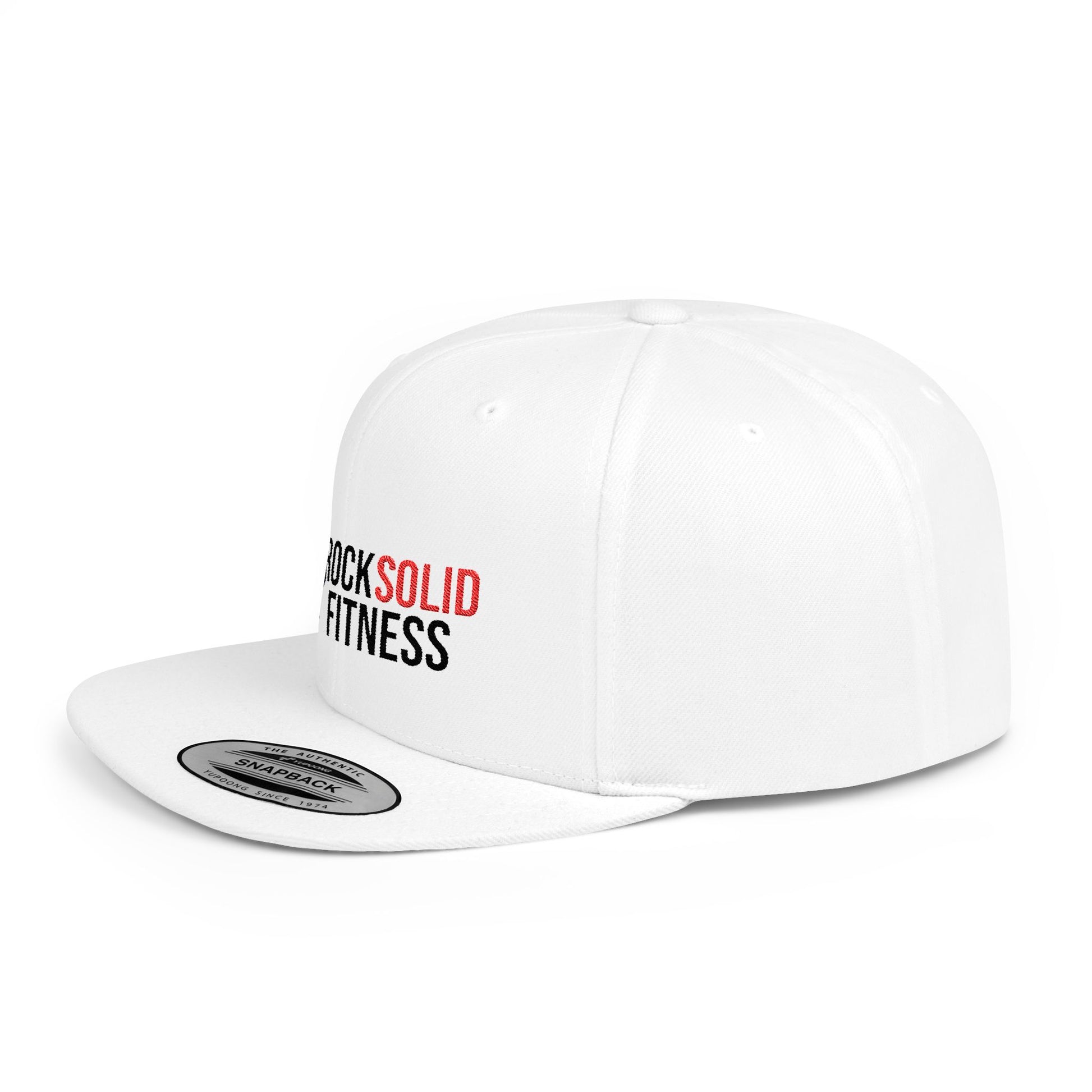 RockSolid Fitness Flat Bill Snapback Cap - Stylish Workout Gear - ZenGen USA