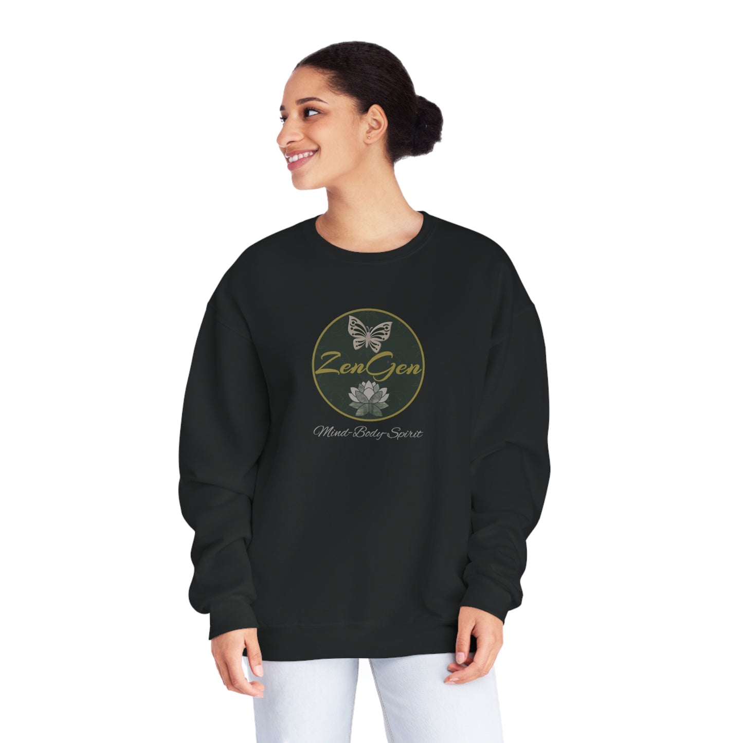 ZenGen Logo Sweatshirt - Unisex NuBlend® Crewneck Sweatshirt - ZenGen USA