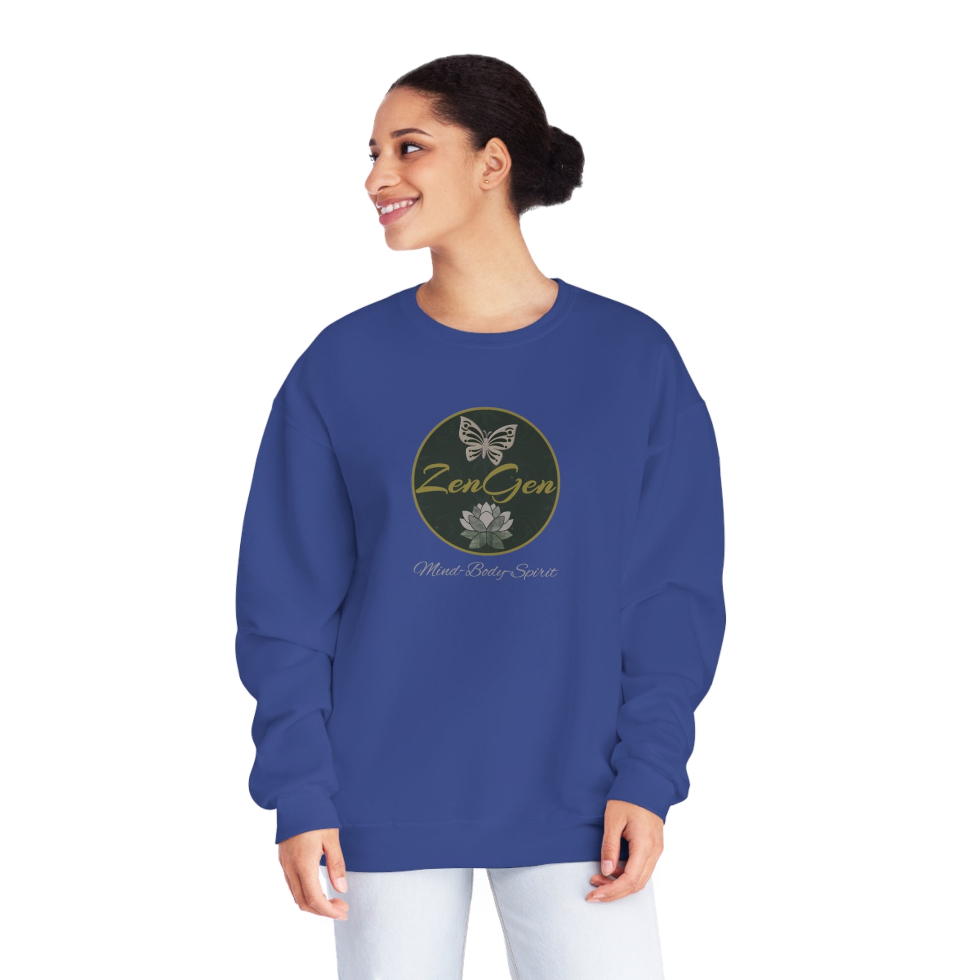 ZenGen Logo Sweatshirt - Unisex NuBlend® Crewneck Sweatshirt - ZenGen USA