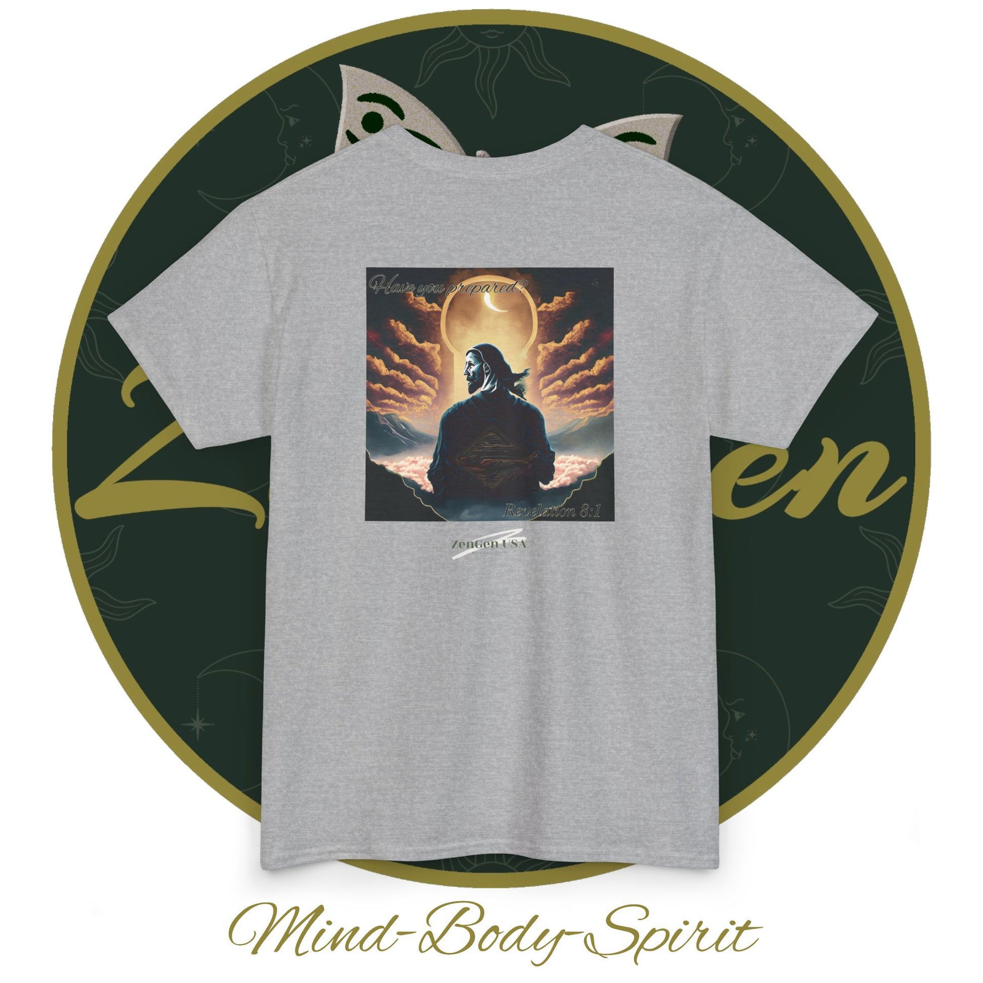 Apocalypse - 7th Seal Revelation 8:1 - Unisex Heavy Cotton Tee - Revelation Collection - ZenGen USA - ZenGen USA