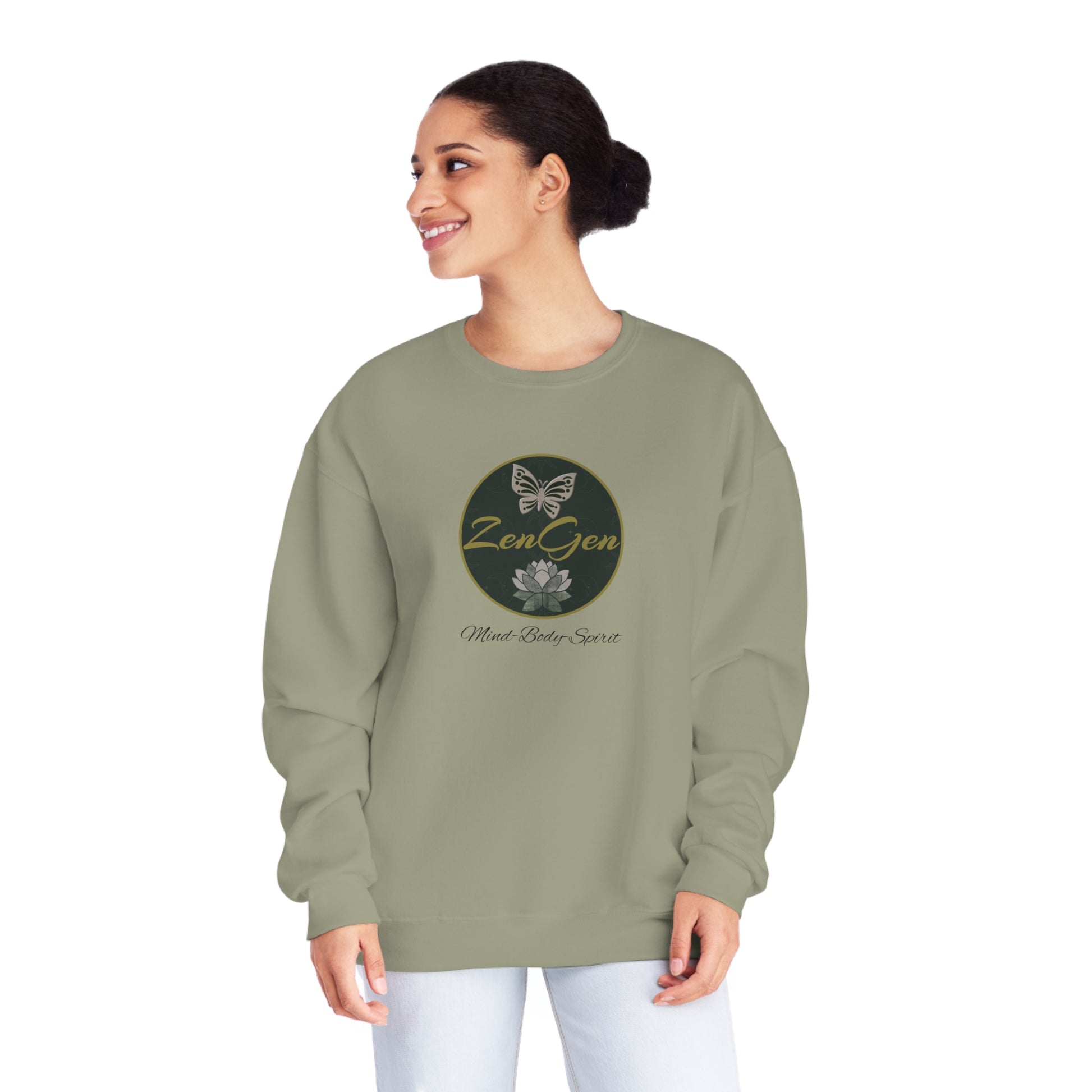 ZenGen Logo Sweatshirt - Unisex NuBlend® Crewneck Sweatshirt - ZenGen USA