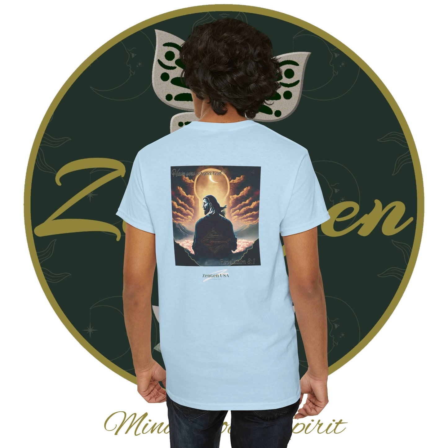 Apocalypse - 7th Seal Revelation 8:1 - Unisex Heavy Cotton Tee - Revelation Collection - ZenGen USA - ZenGen USA