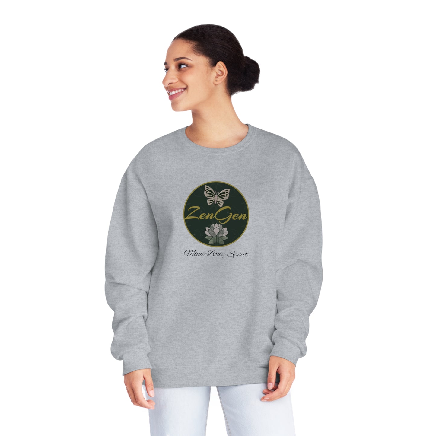 ZenGen Logo Sweatshirt - Unisex NuBlend® Crewneck Sweatshirt - ZenGen USA