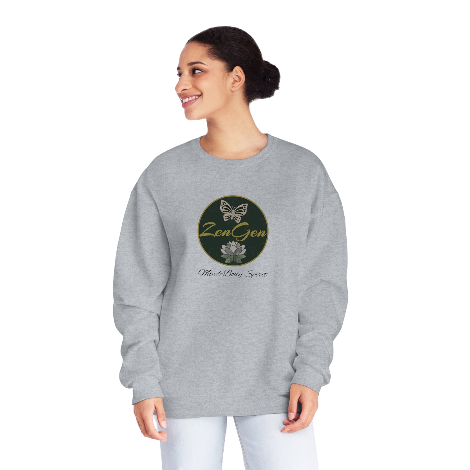 ZenGen Logo Sweatshirt - Unisex NuBlend® Crewneck Sweatshirt - ZenGen USA