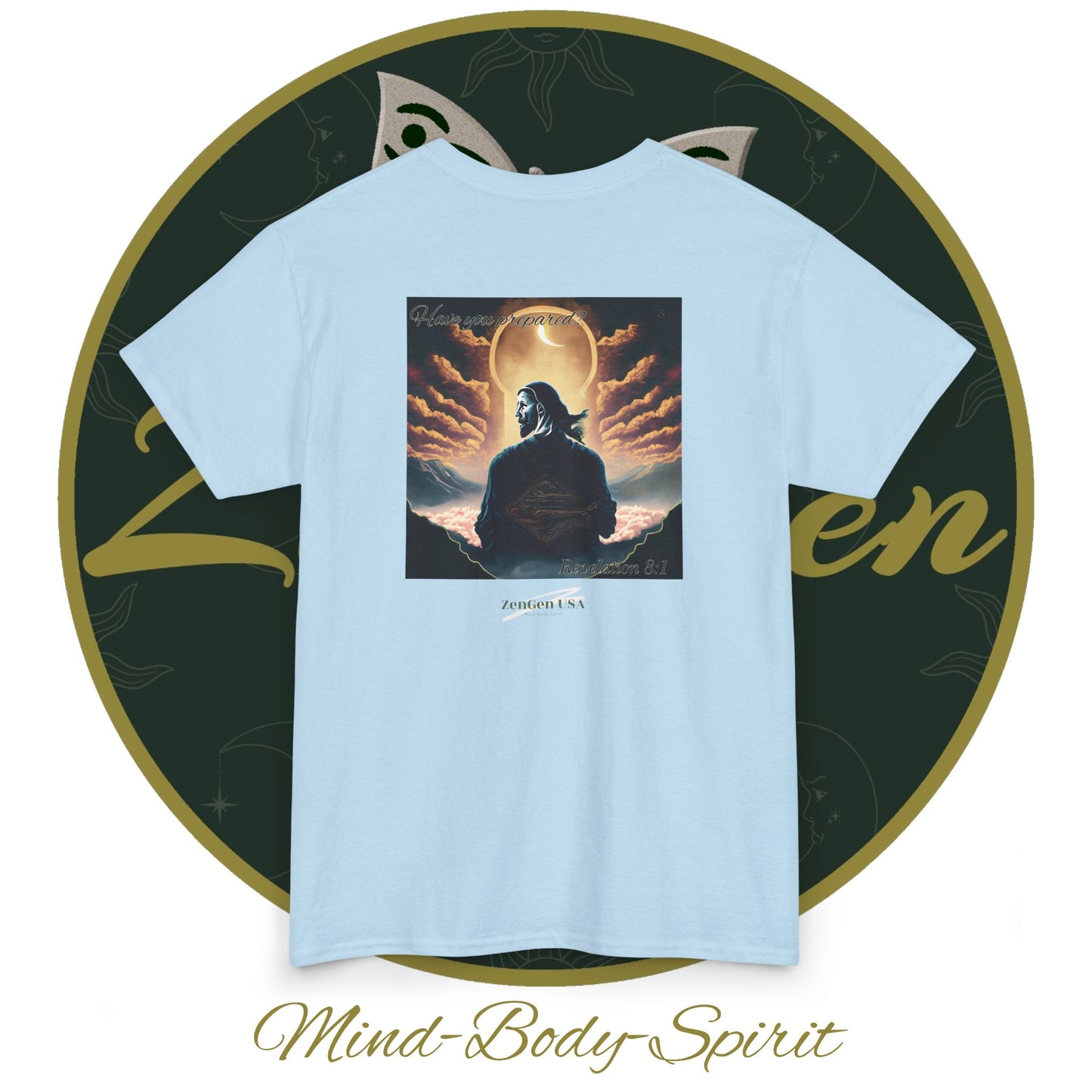 Apocalypse - 7th Seal Revelation 8:1 - Unisex Heavy Cotton Tee - Revelation Collection - ZenGen USA - ZenGen USA