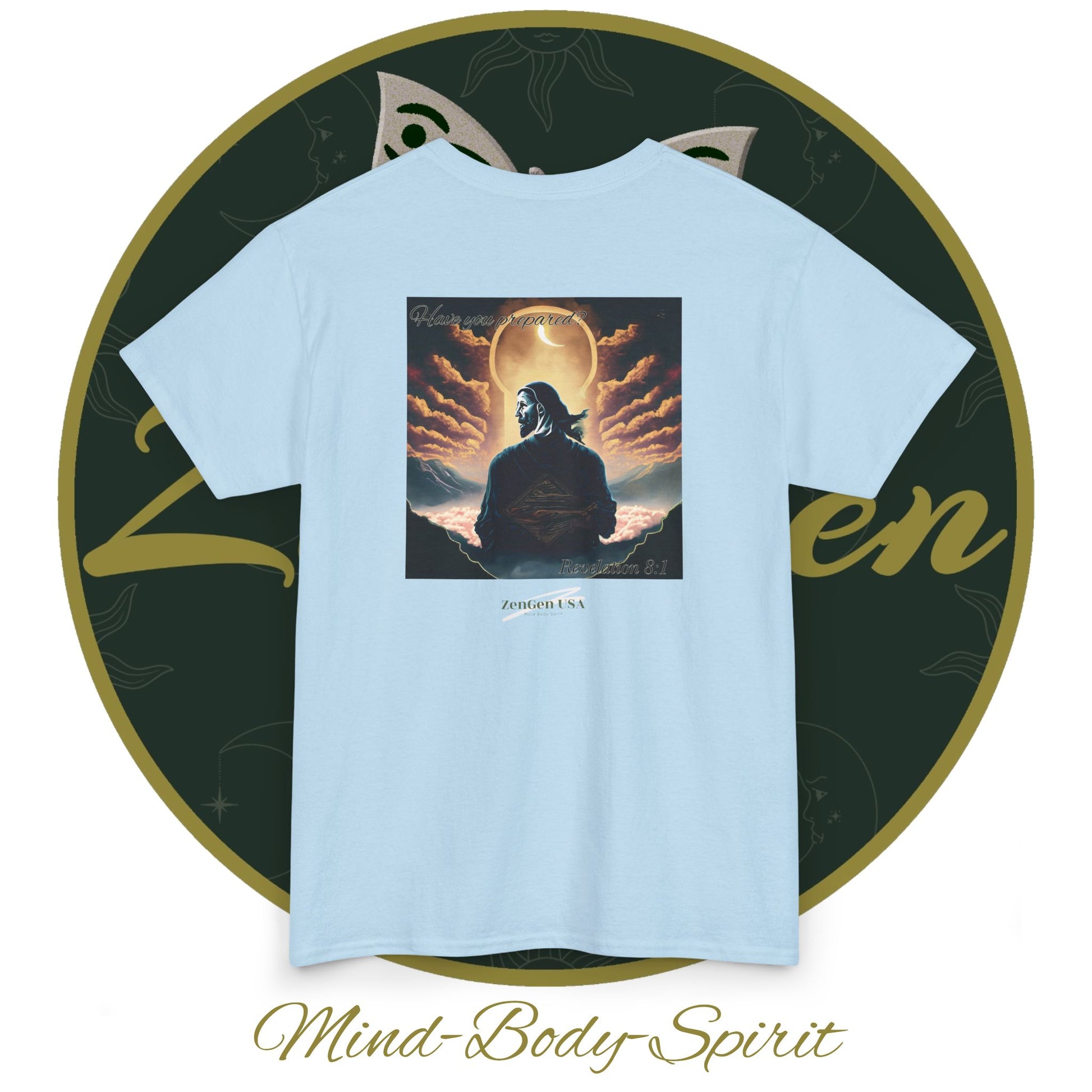 Apocalypse - 7th Seal Revelation 8:1 - Unisex Heavy Cotton Tee - Revelation Collection - ZenGen USA - ZenGen USA