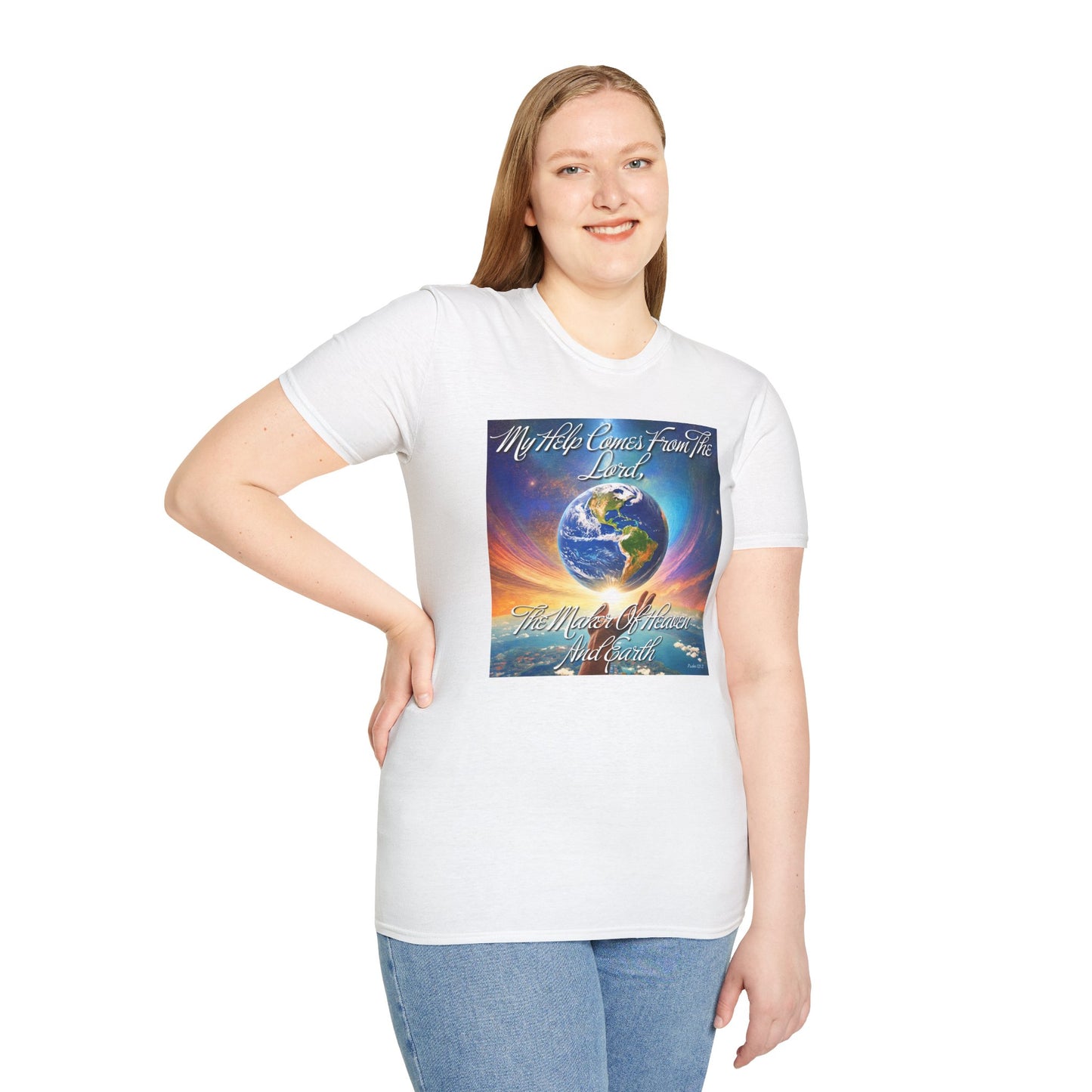 ZenGen USA Psalm 121:2 My Help Comes From The Lord... - Unisex Softstyle T-Shirt - ZenGen USA