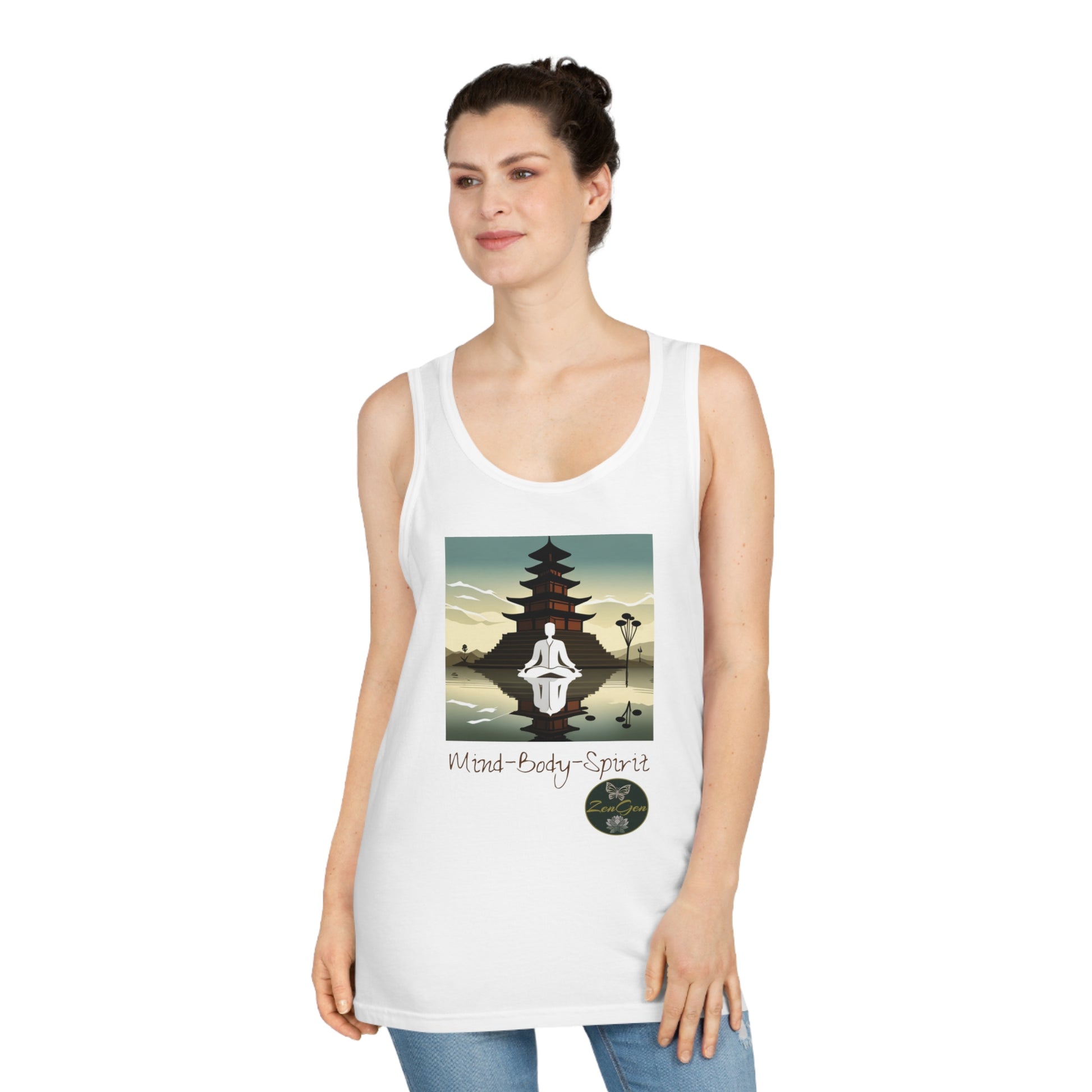 Mind-Body-Spirit, Unisex Softstyle™ Tank Top - ZenGen USA