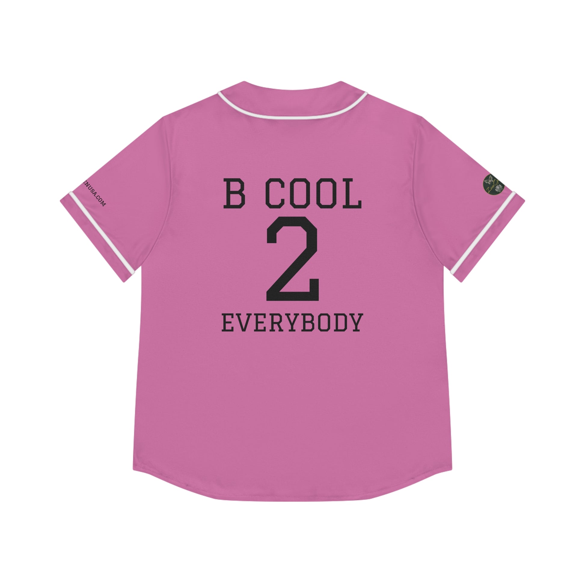 ZenGen BCOOL2EVERYBODY Women's Baseball Jersey - In Pink - ZenGen USA