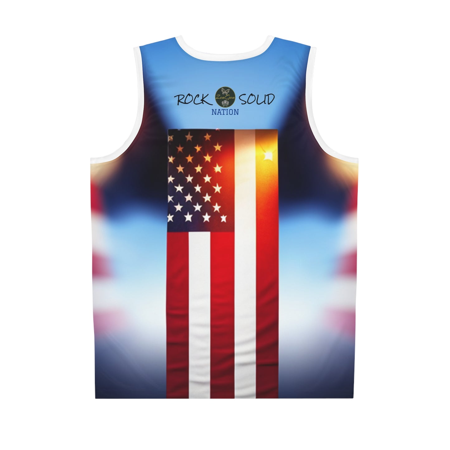 ROCK SOLID - Basketball Jersey (AOP) - ZenGen Nation- Stars & Stripes - ZenGen USA