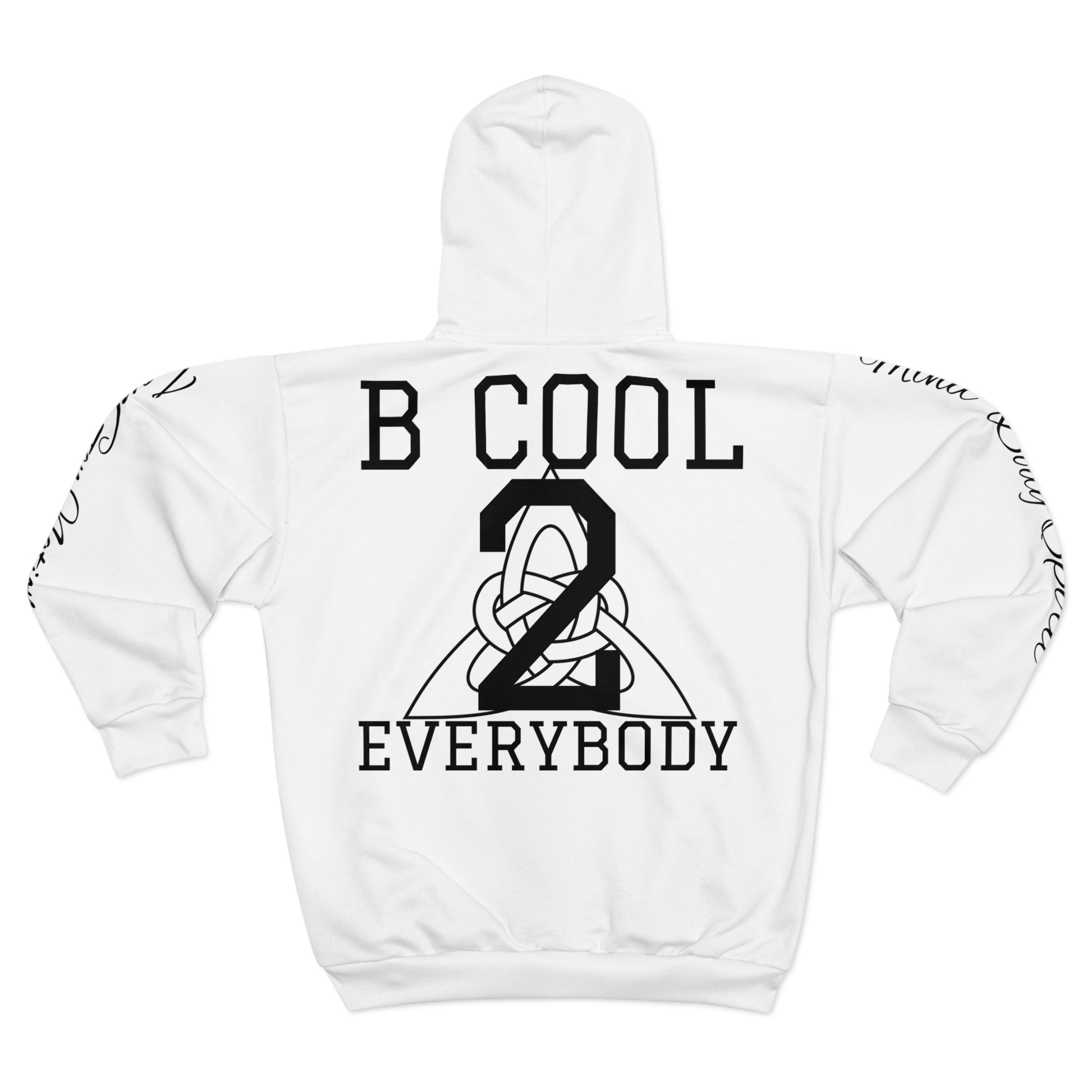 Generation ZenGen - White Unisex Zip Hoodie - ZenGen USA