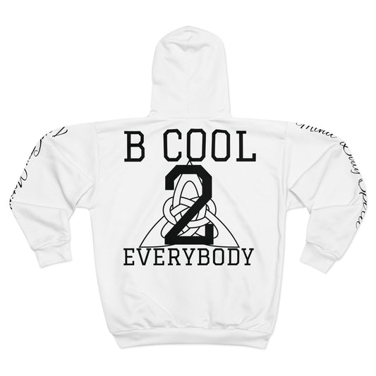 Generation ZenGen - White Unisex Zip Hoodie - ZenGen USA