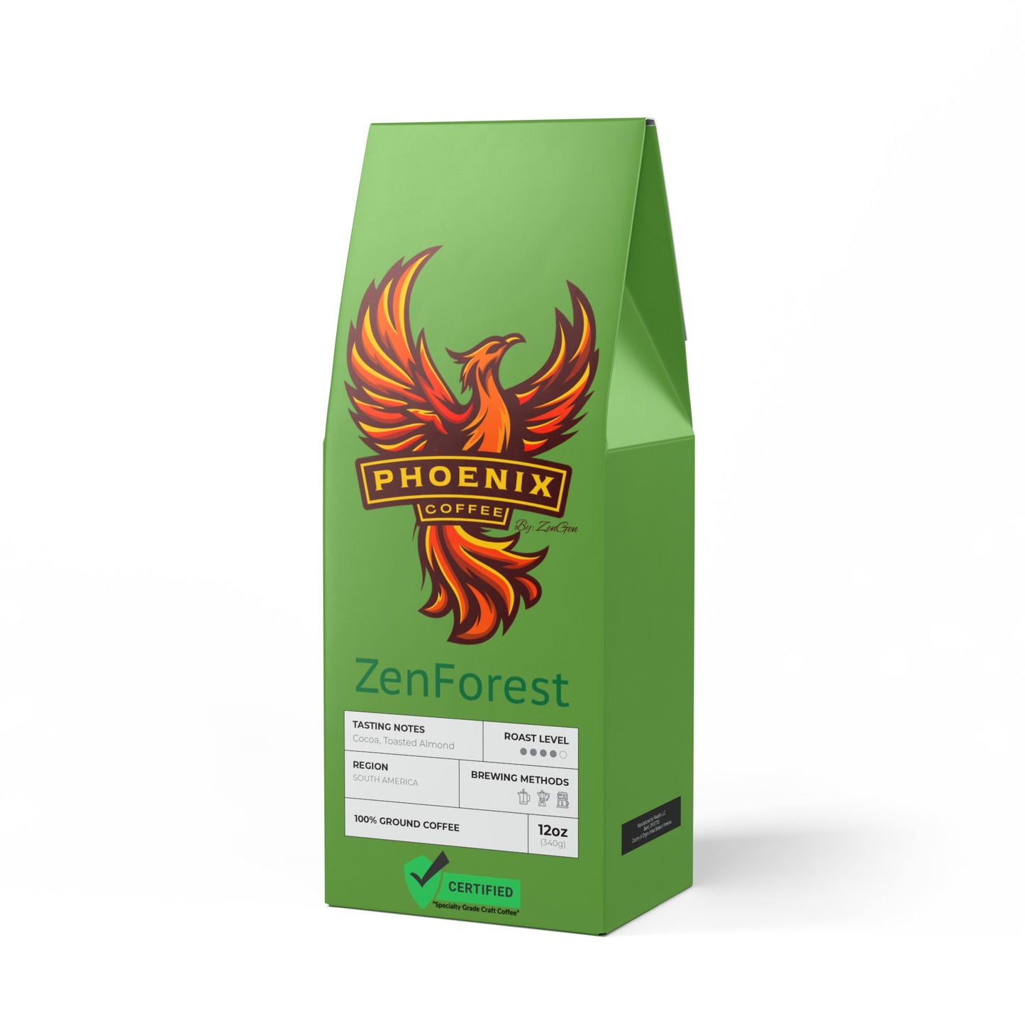 Phoenix Coffee By ZenGen: ZenForest Coffee Blend (Medium-Dark Roast) - ZenGen USA