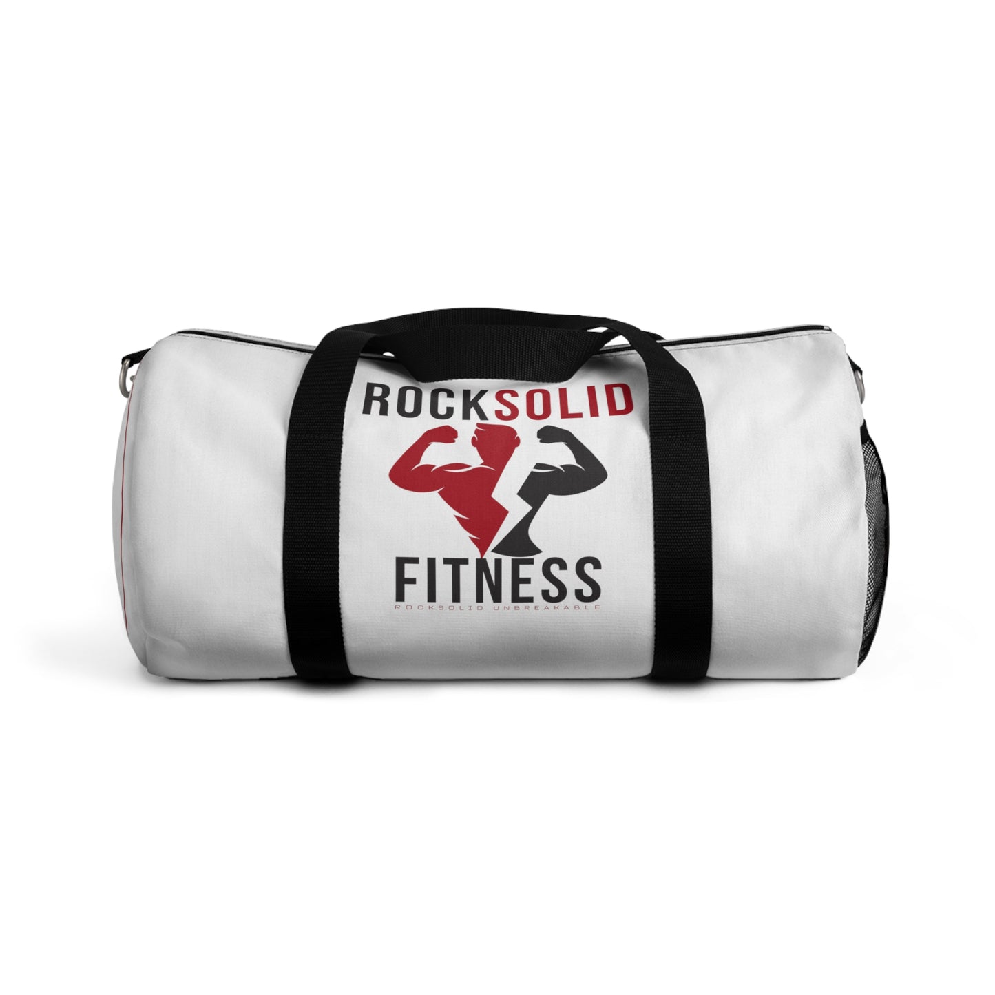 RockSolid Fitness Duffel Bag | White | Oxford Canvas | Original Logo - ZenGen USA
