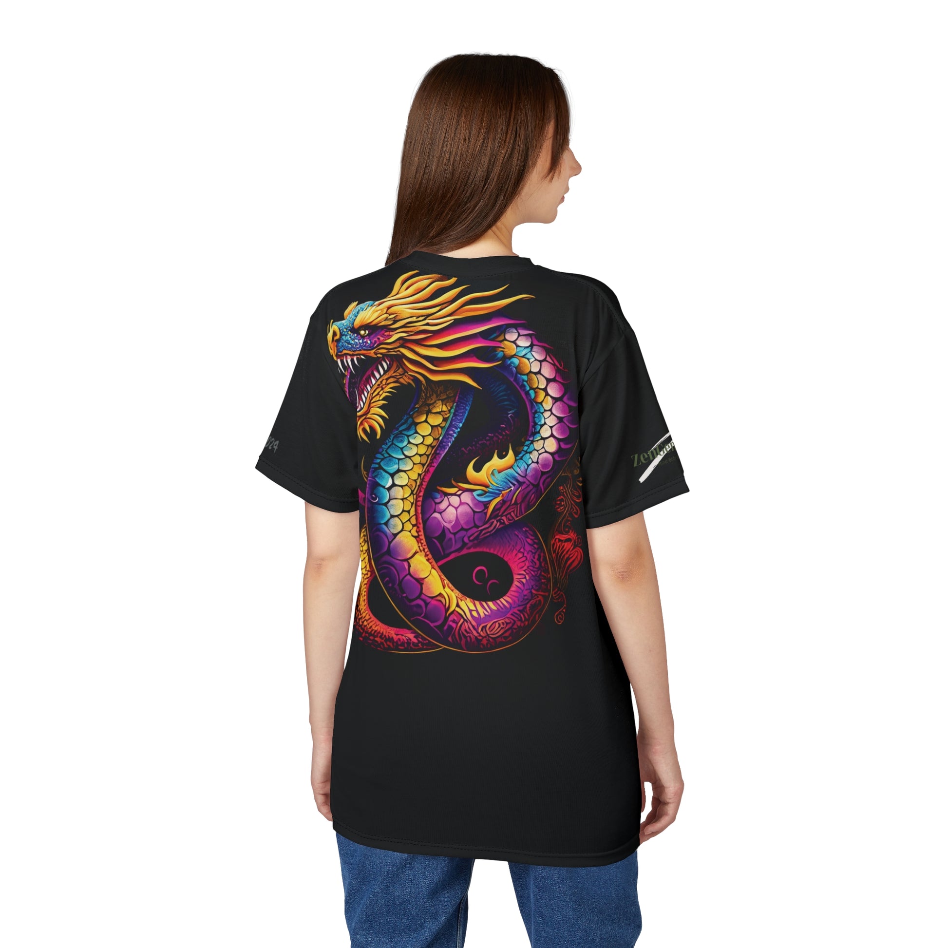 Dragon Unisex Cut & Sew Tee (AOP) | Kung Hei Fat Choi | ZenGen USA - ZenGen USA
