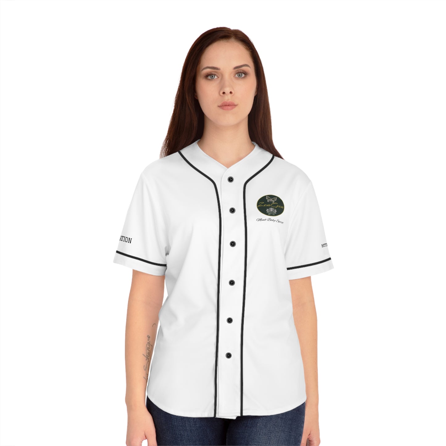 ZenGen BCOOL2EVERYBODY Women's Baseball Jersey - In White - ZenGen USA