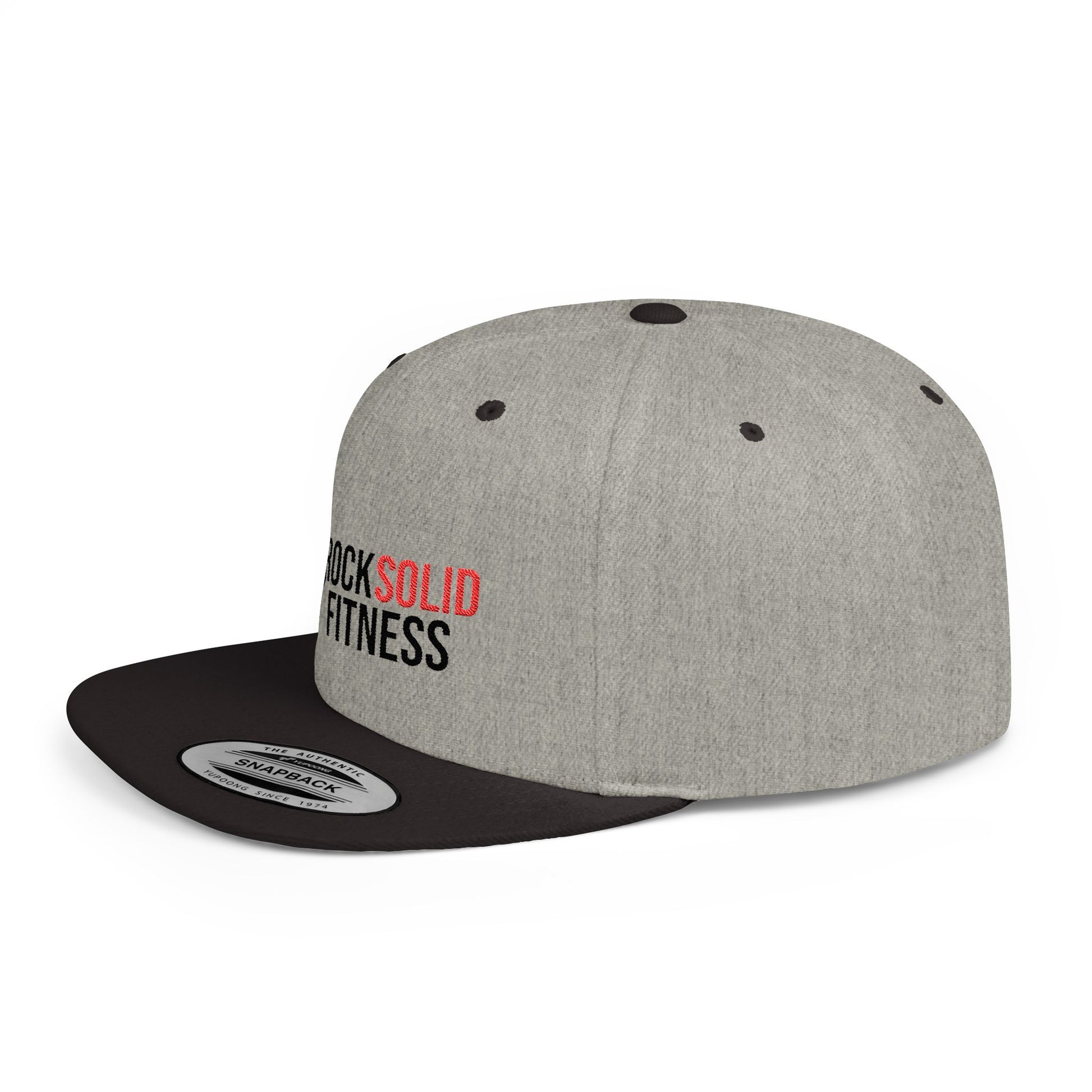 RockSolid Fitness Flat Bill Snapback Cap - Stylish Workout Gear - ZenGen USA