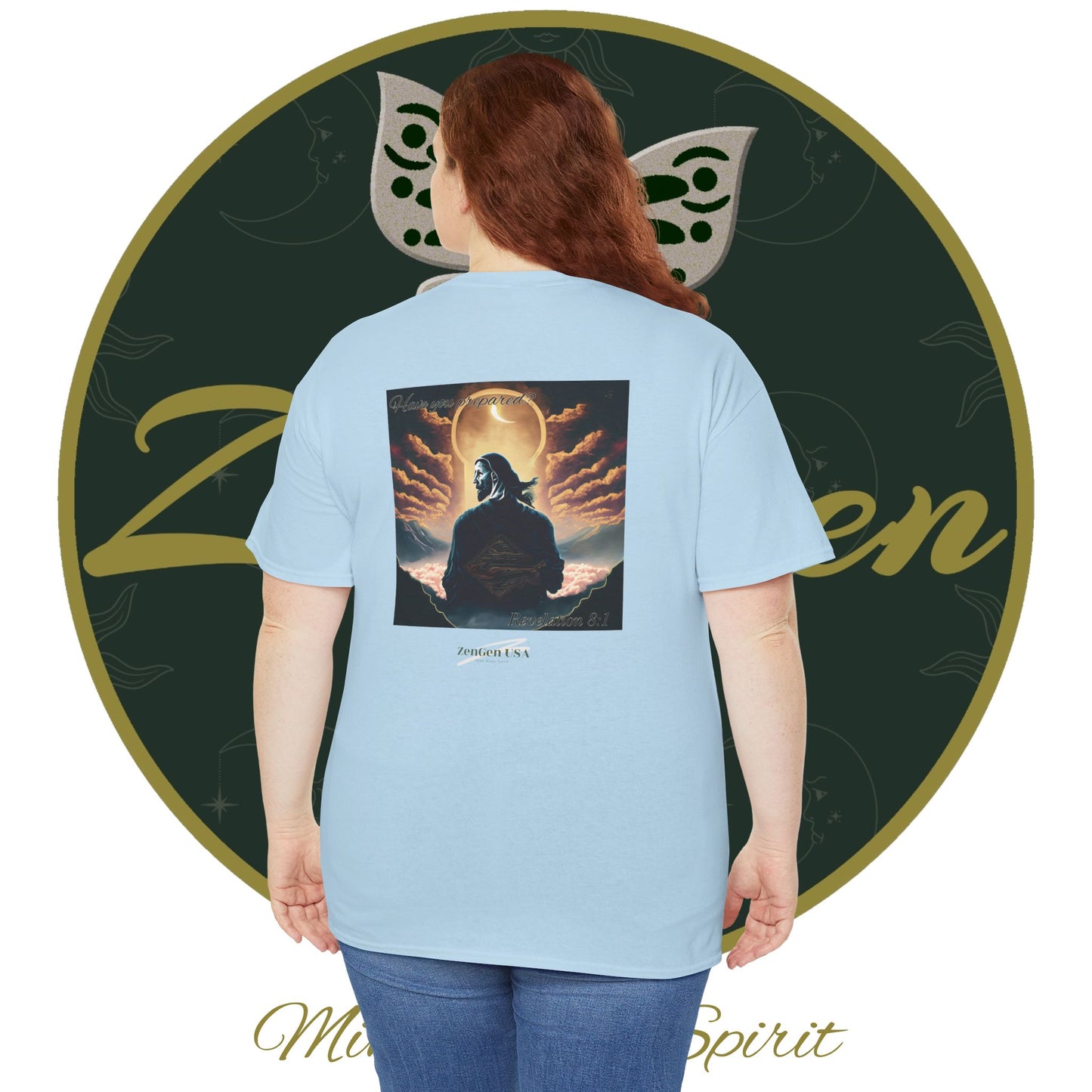 Apocalypse - 7th Seal Revelation 8:1 - Unisex Heavy Cotton Tee - Revelation Collection - ZenGen USA - ZenGen USA