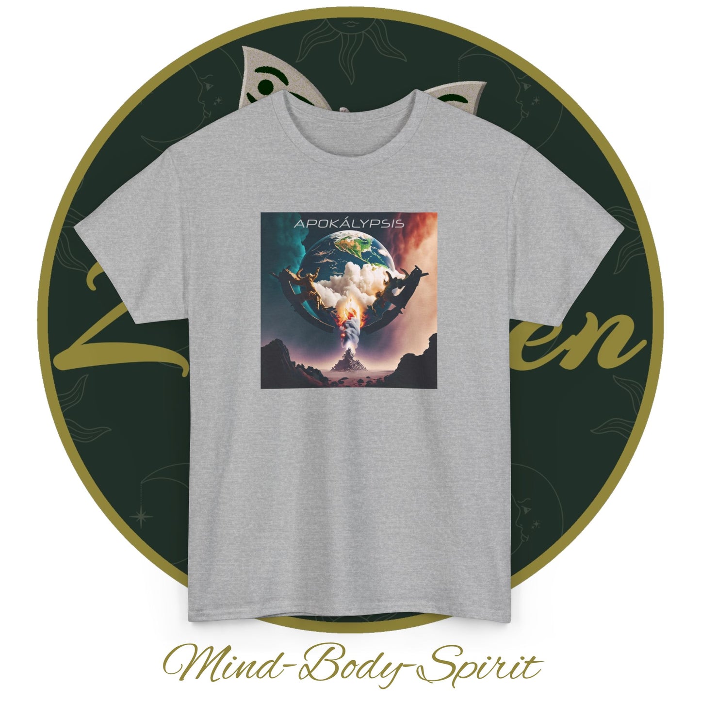 Apocalypse - 3rd Seal Revelation 6:5,6 - Unisex Heavy Cotton Tee - Revelation Collection - ZenGen USA - ZenGen USA