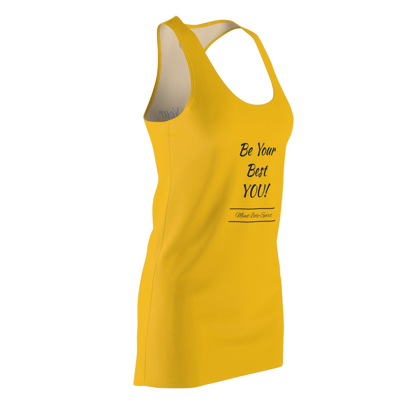 Be Your Best YOU! ZenGen - Yellow Women's Cut & Sew Racerback Dress - ZenGen USA