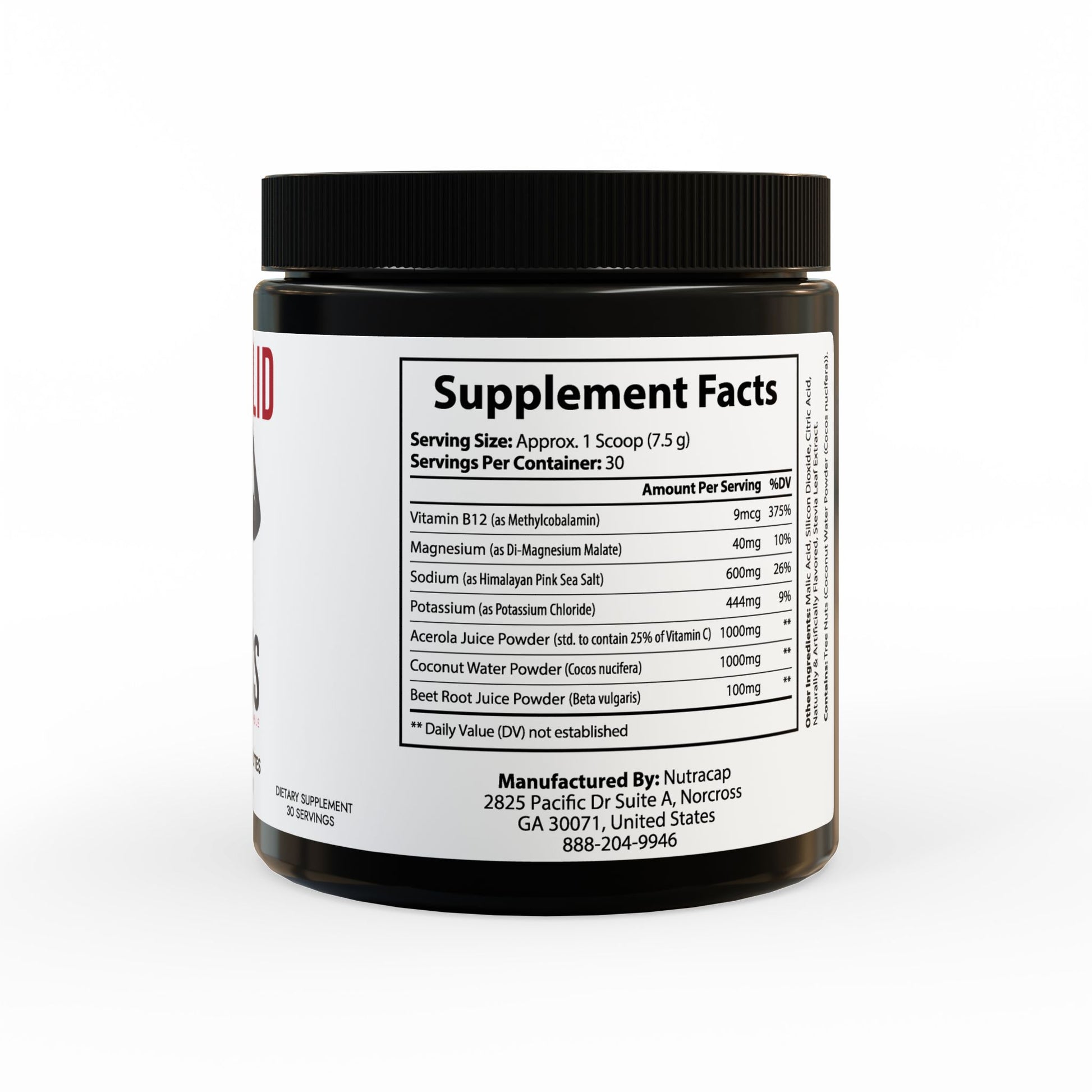 RockSolid Fitness ION + Select Electrolyte Supplement - Blue Raspberry Flavored (225g, 7.9oz) - ZenGen USA