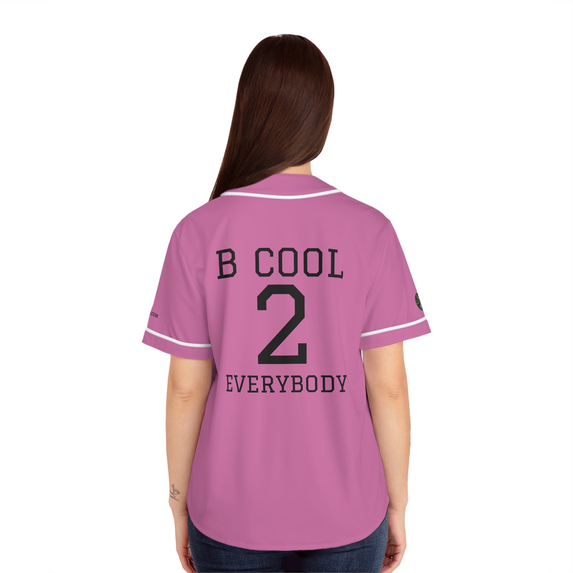 ZenGen BCOOL2EVERYBODY Women's Baseball Jersey - In Pink - ZenGen USA