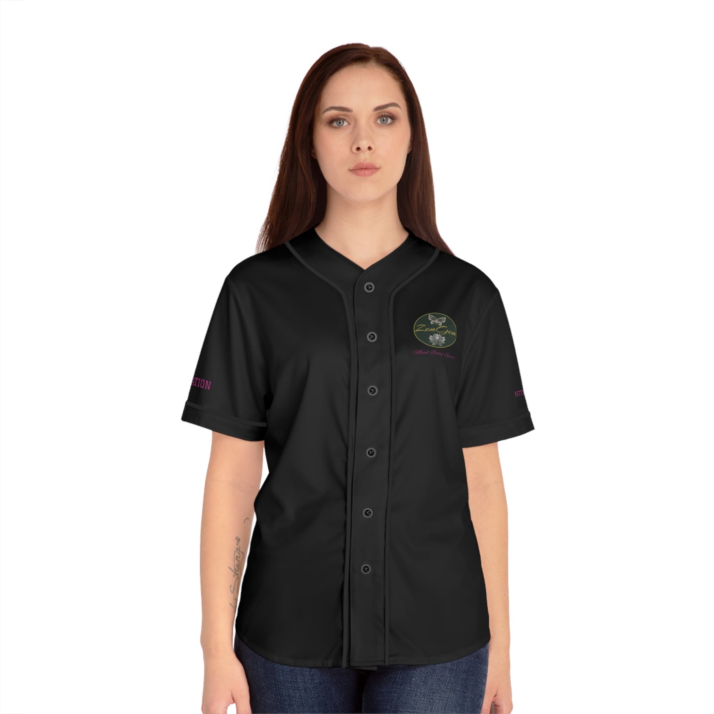 ZenGen BCOOL2EVERYBODY Women's Baseball Jersey - In Black - ZenGen USA