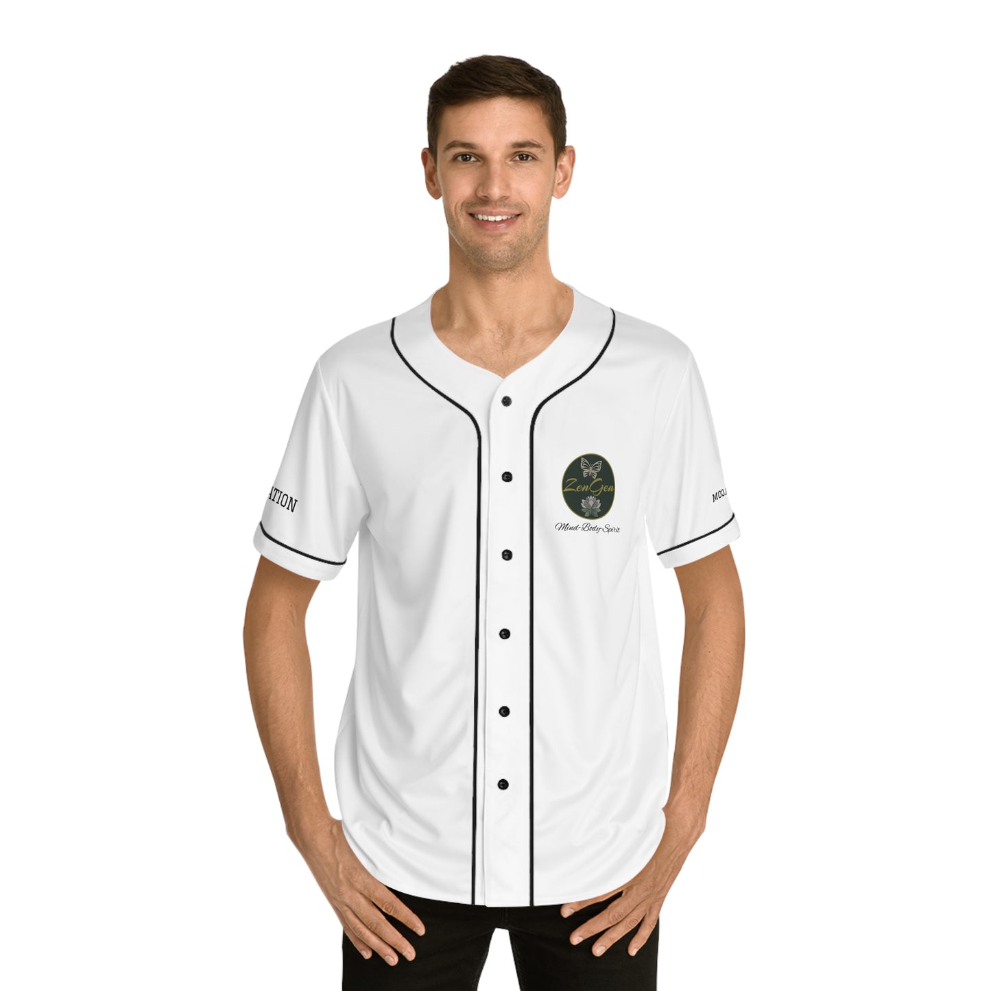ZenGen BCOOL2EVERYBODY Men's Baseball Jersey - In White - ZenGen USA