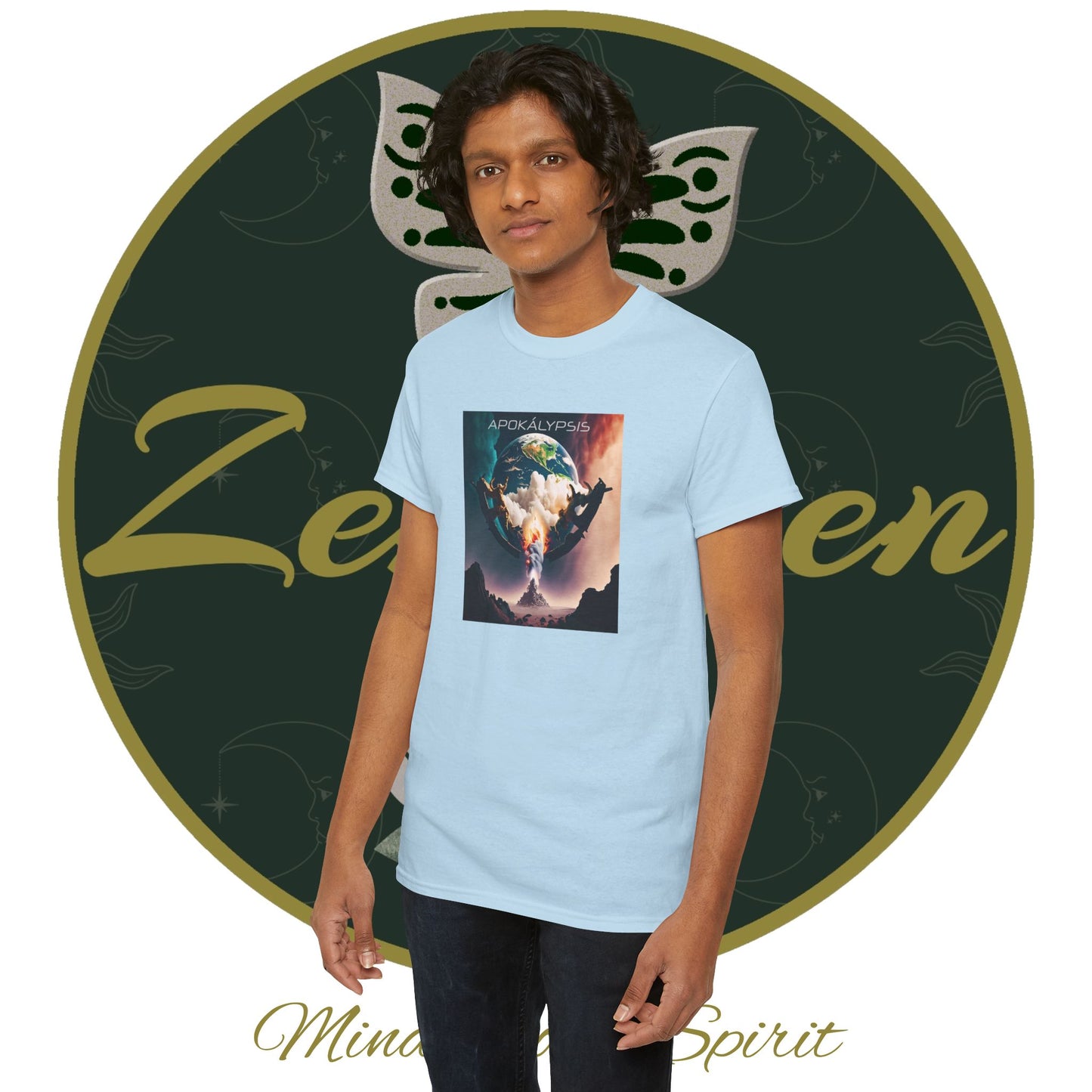 Apocalypse - 7th Seal Revelation 8:1 - Unisex Heavy Cotton Tee - Revelation Collection - ZenGen USA - ZenGen USA