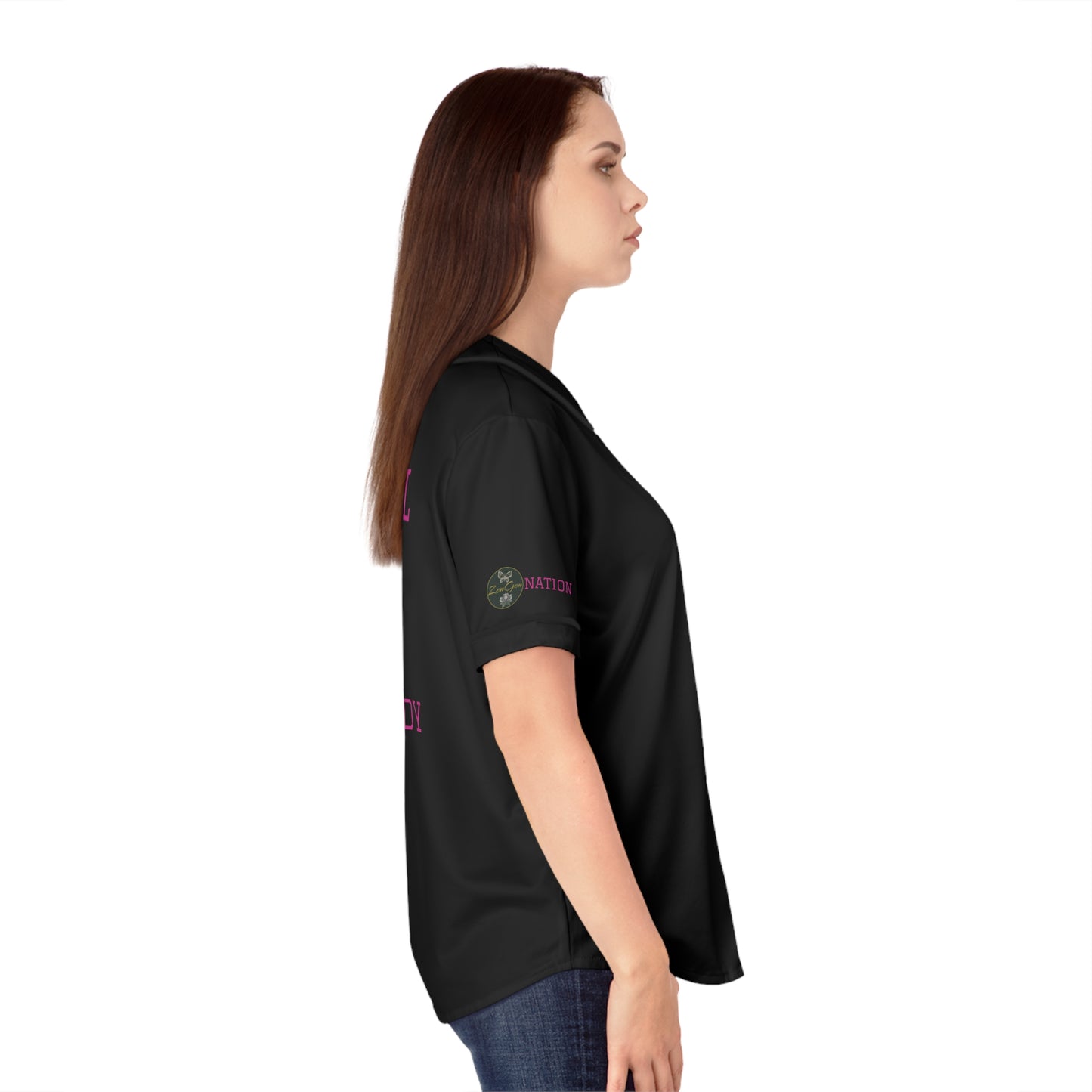 ZenGen BCOOL2EVERYBODY Women's Baseball Jersey - In Black - ZenGen USA