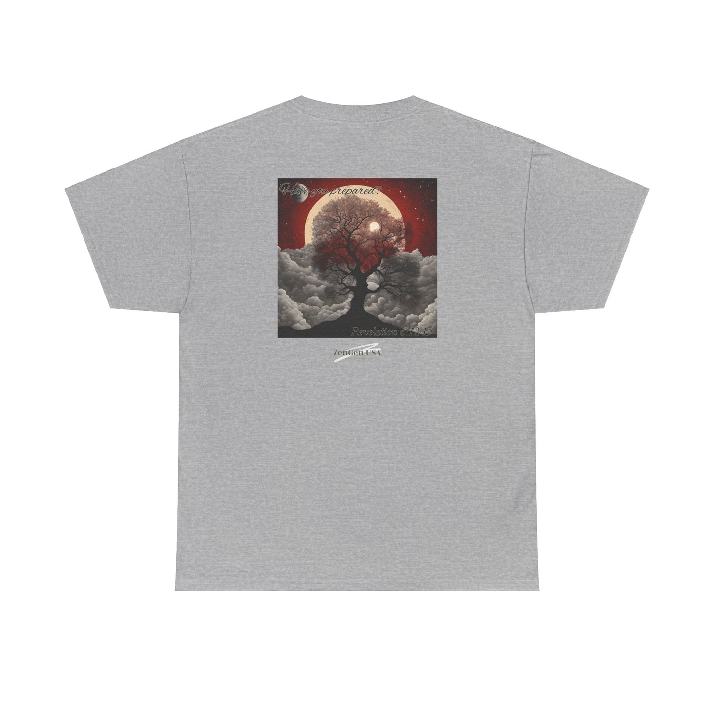 Apocalypse - 6th Seal Revelation 6:12-15 - Unisex Heavy Cotton Tee - Revelation Collection - ZenGen USA - ZenGen USA