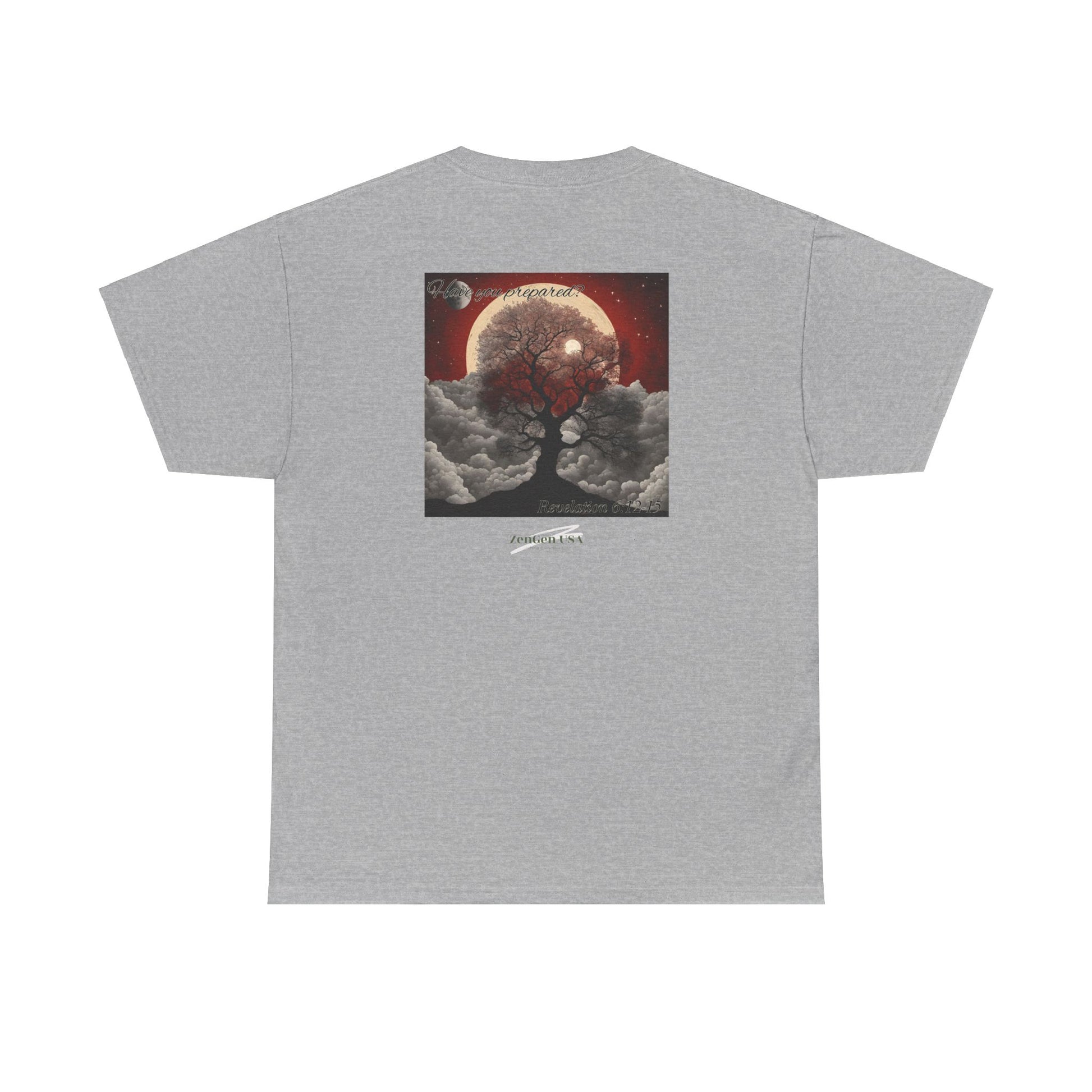 Apocalypse - 6th Seal Revelation 6:12-15 - Unisex Heavy Cotton Tee - Revelation Collection - ZenGen USA - ZenGen USA