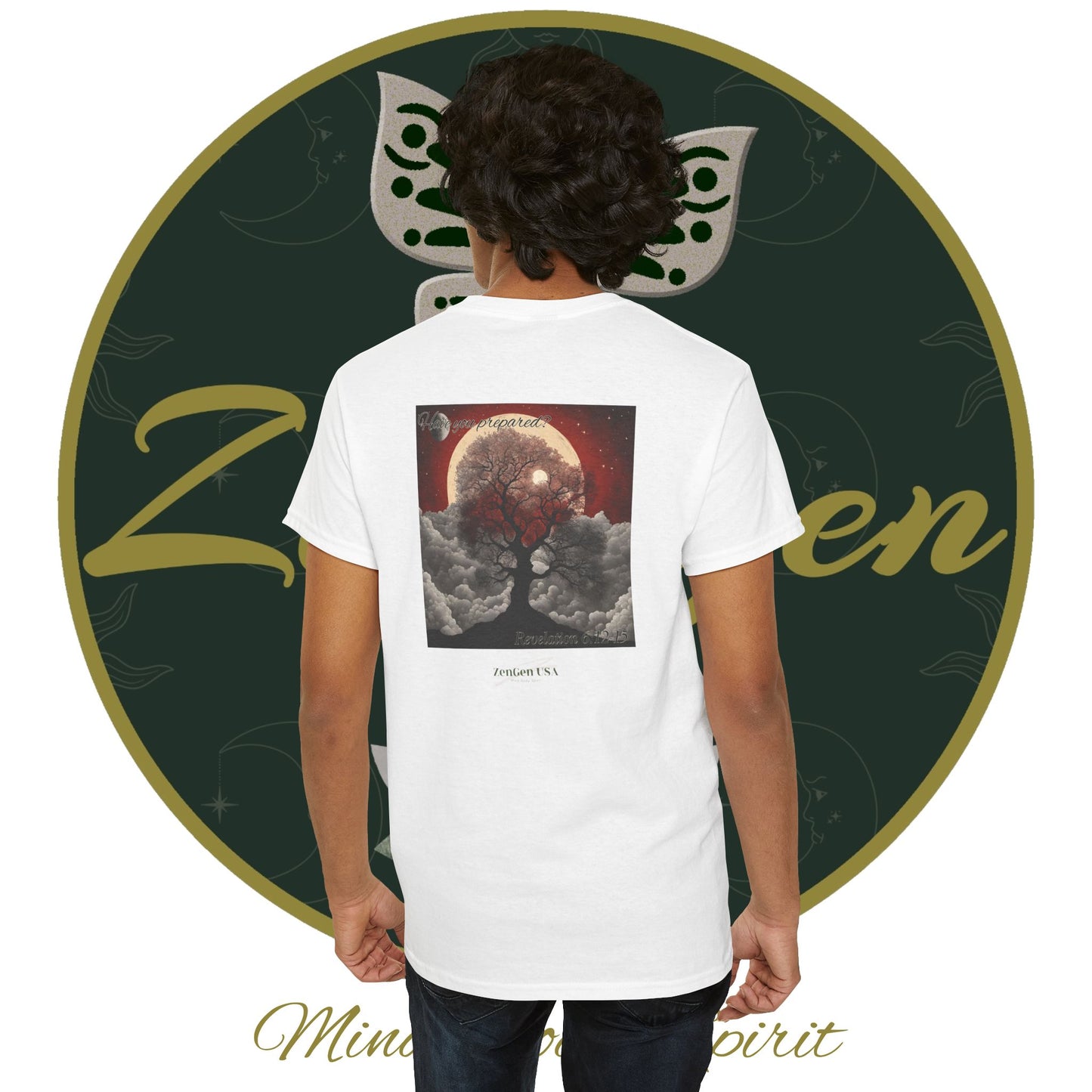 Apocalypse - 6th Seal Revelation 6:12-15 - Unisex Heavy Cotton Tee - Revelation Collection - ZenGen USA - ZenGen USA