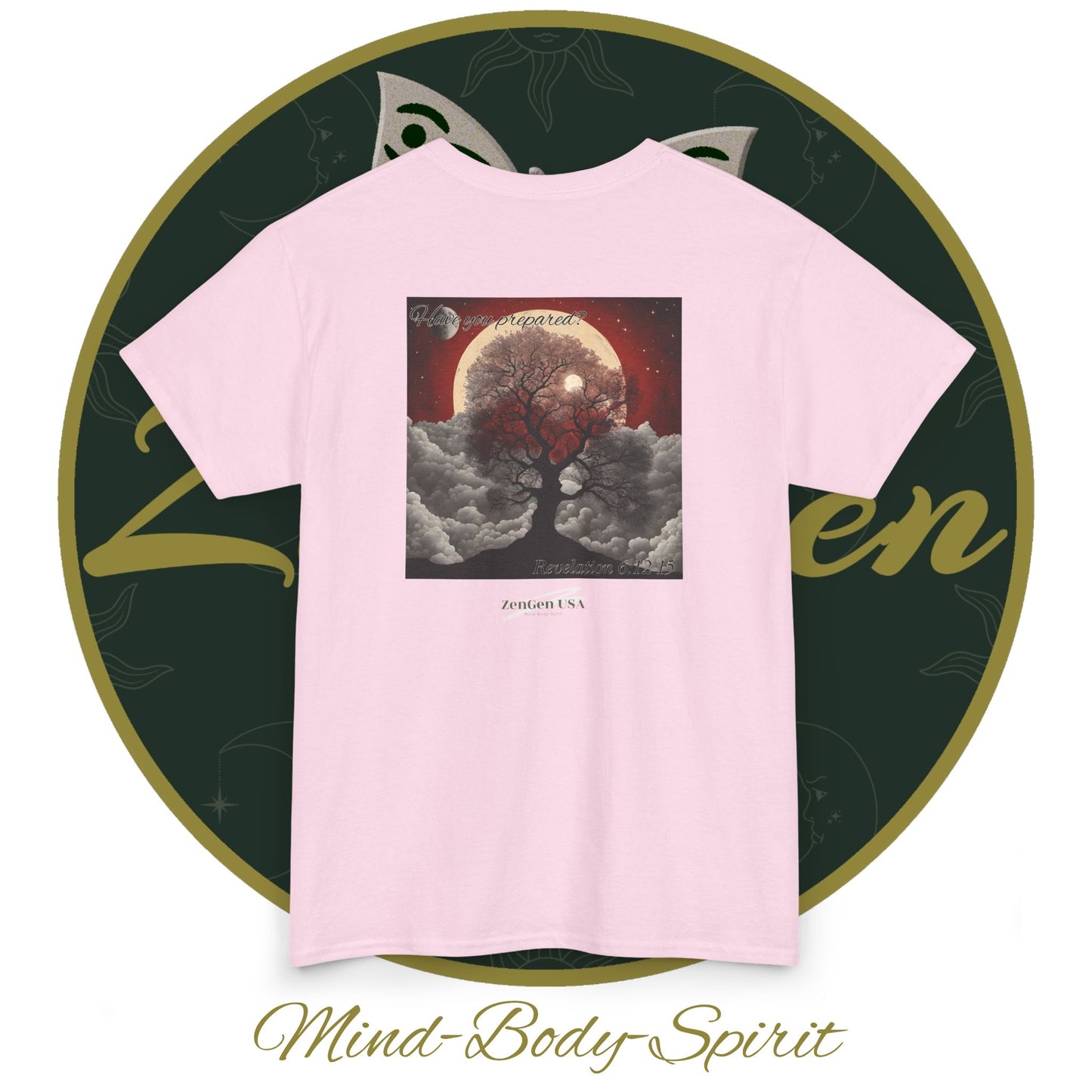 Apocalypse - 6th Seal Revelation 6:12-15 - Unisex Heavy Cotton Tee - Revelation Collection - ZenGen USA - ZenGen USA