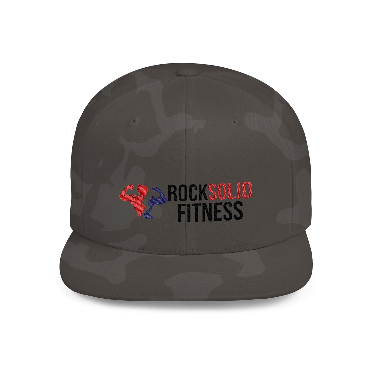 RockSolid Fitness Flat Bill Snapback Cap - Stylish Workout Gear - ZenGen USA
