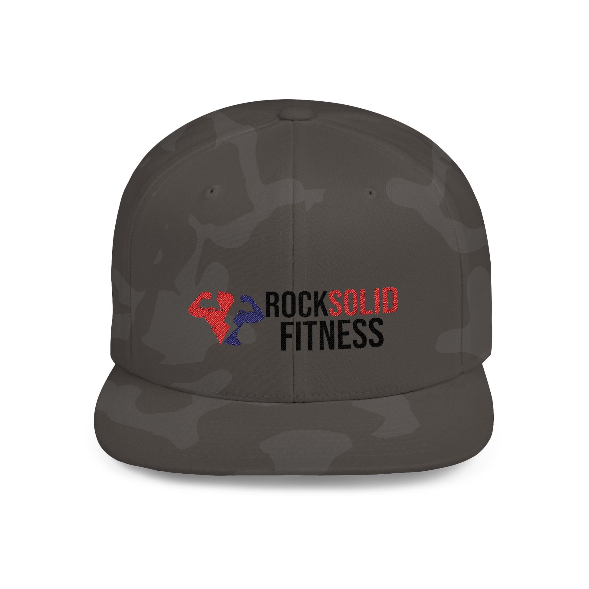 RockSolid Fitness Flat Bill Snapback Cap - Stylish Workout Gear - ZenGen USA