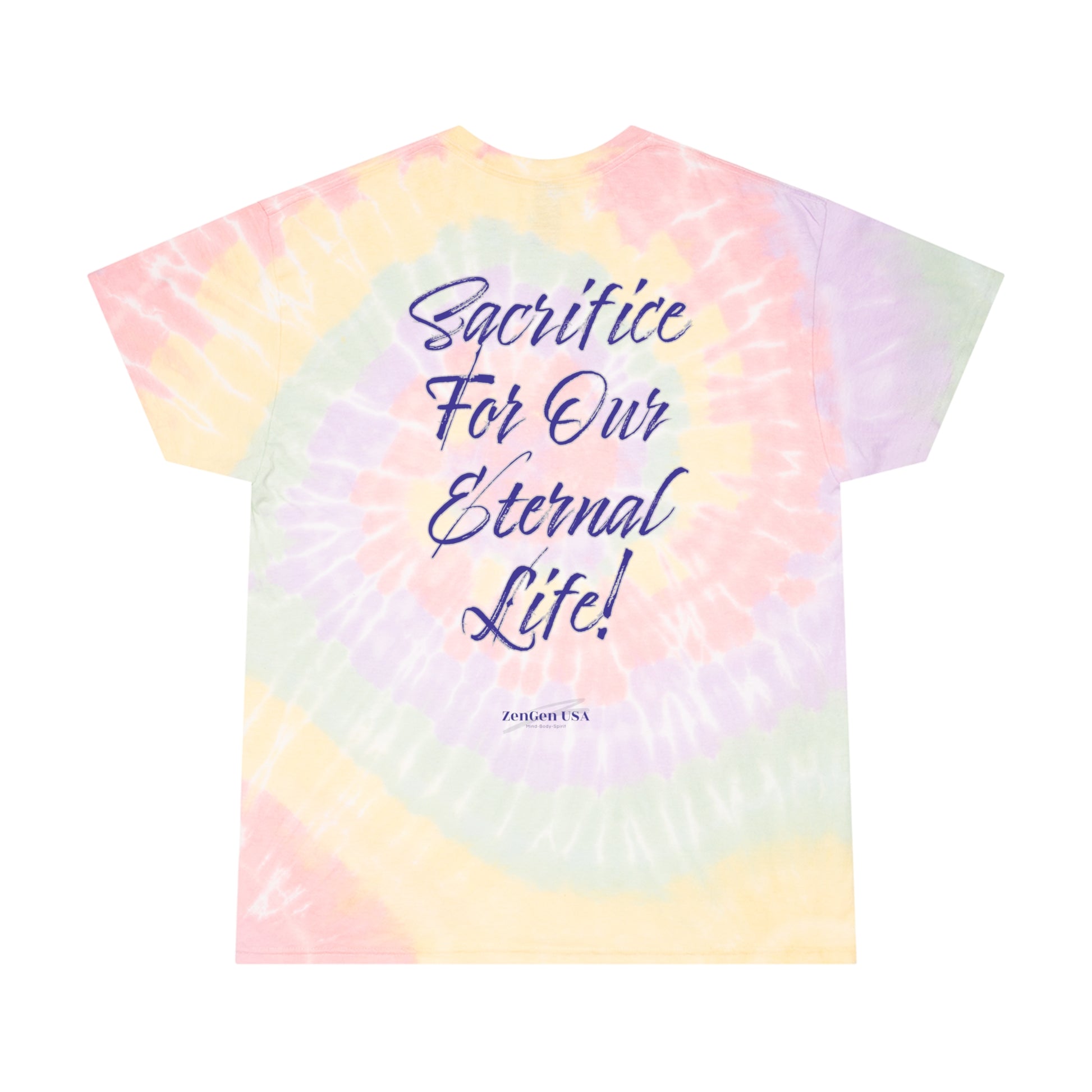 Sacrifice John 3:16 | Tie-Dye Tee, Spiral | 2 Styles | ZenGen USA - ZenGen USA
