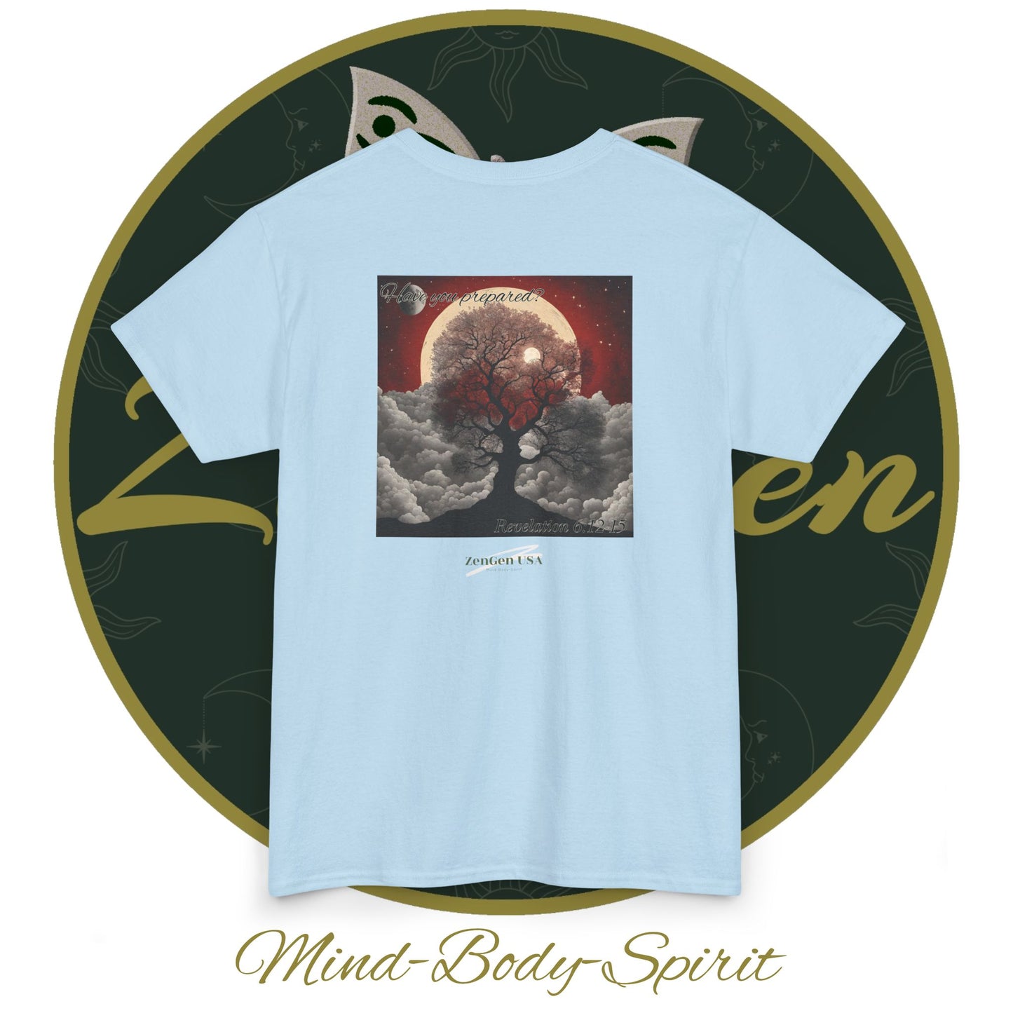 Apocalypse - 6th Seal Revelation 6:12-15 - Unisex Heavy Cotton Tee - Revelation Collection - ZenGen USA - ZenGen USA