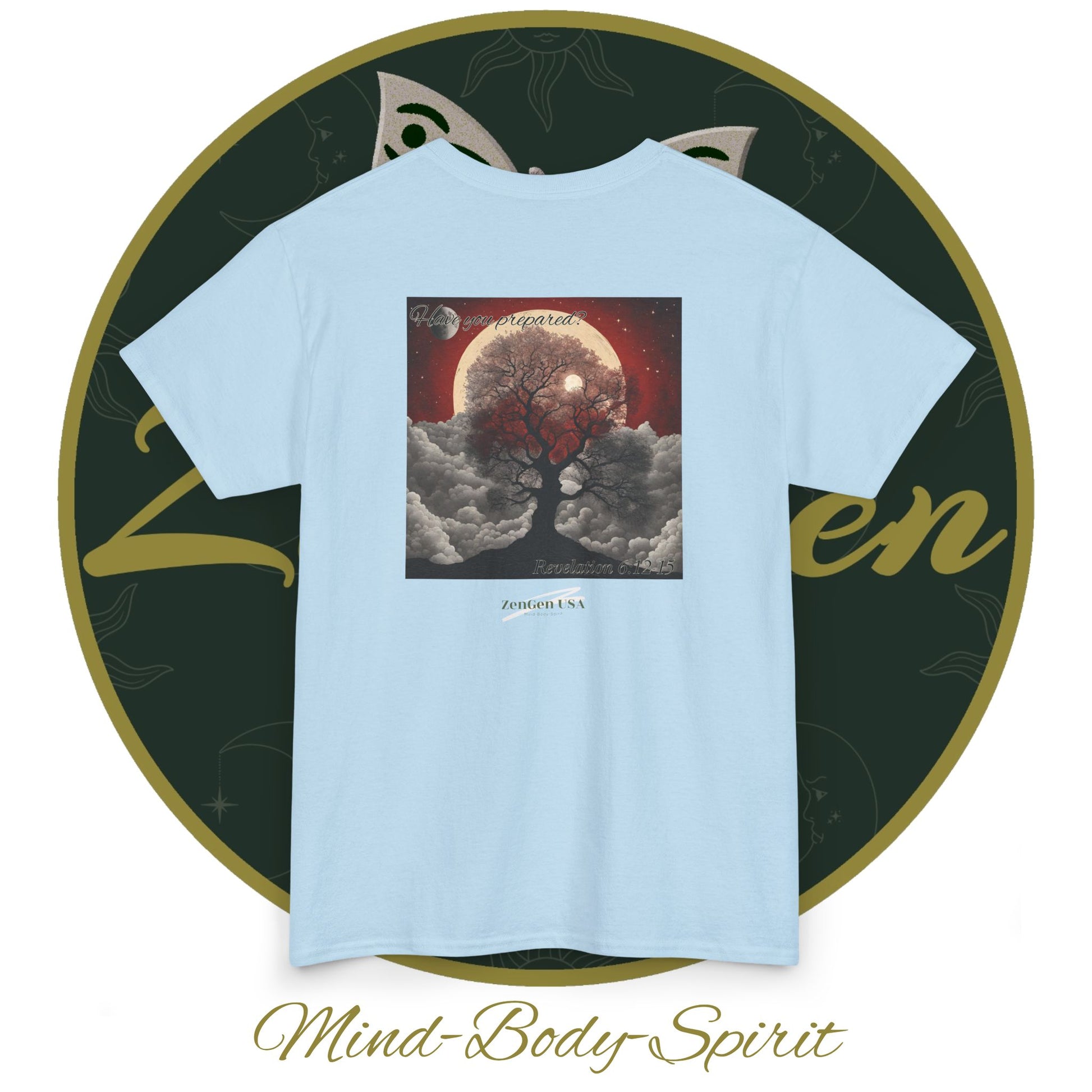 Apocalypse - 6th Seal Revelation 6:12-15 - Unisex Heavy Cotton Tee - Revelation Collection - ZenGen USA - ZenGen USA