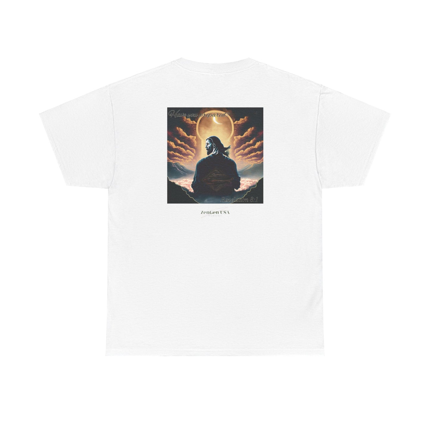 Apocalypse - 7th Seal Revelation 8:1 - Unisex Heavy Cotton Tee - Revelation Collection - ZenGen USA - ZenGen USA
