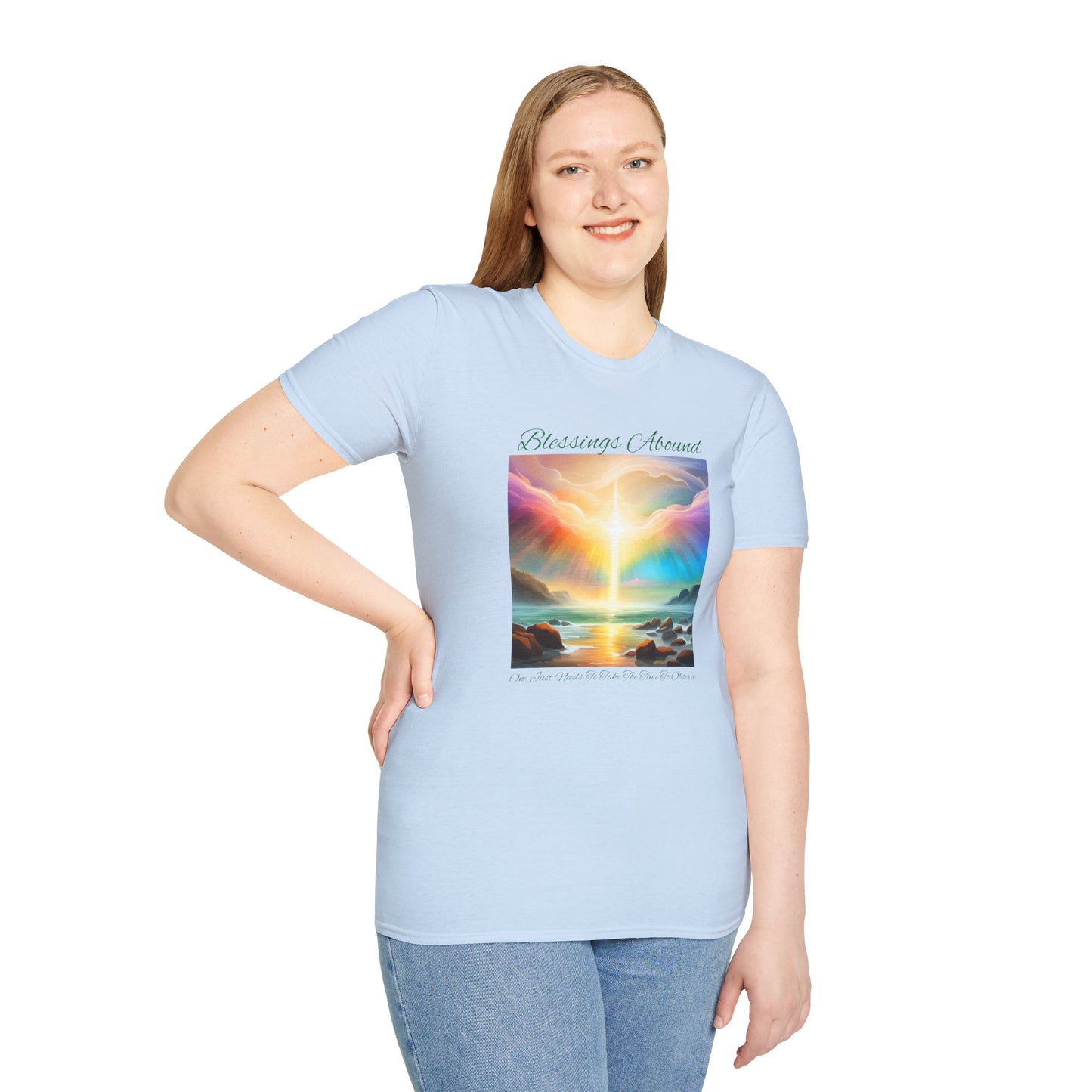Blessings Abound - Unisex Softstyle T-Shirt - ZenGen USA