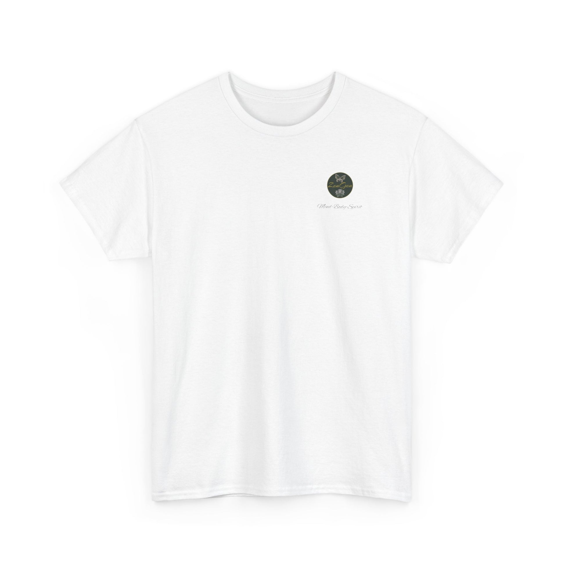 BE HAPPY - Unisex Heavy Cotton Tee - ZenGen USA - Hotei Laughing Buddha - ZenGen USA