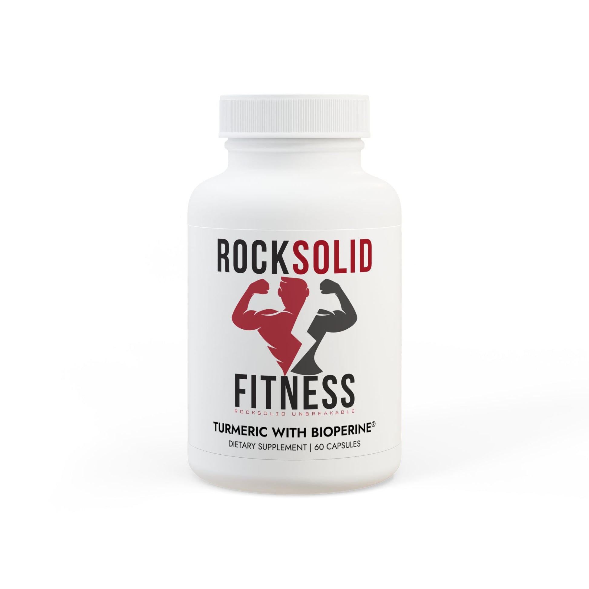 RockSolid Fitness Turmeric with BioPerine® (Black Pepper Fruit Extract) Supplement (60 Capsules) - ZenGen USA