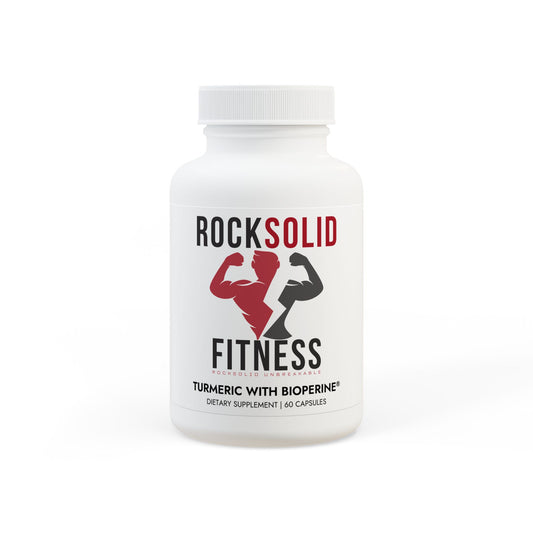 RockSolid Fitness Turmeric with BioPerine® (Black Pepper Fruit Extract) Supplement (60 Capsules) - ZenGen USA