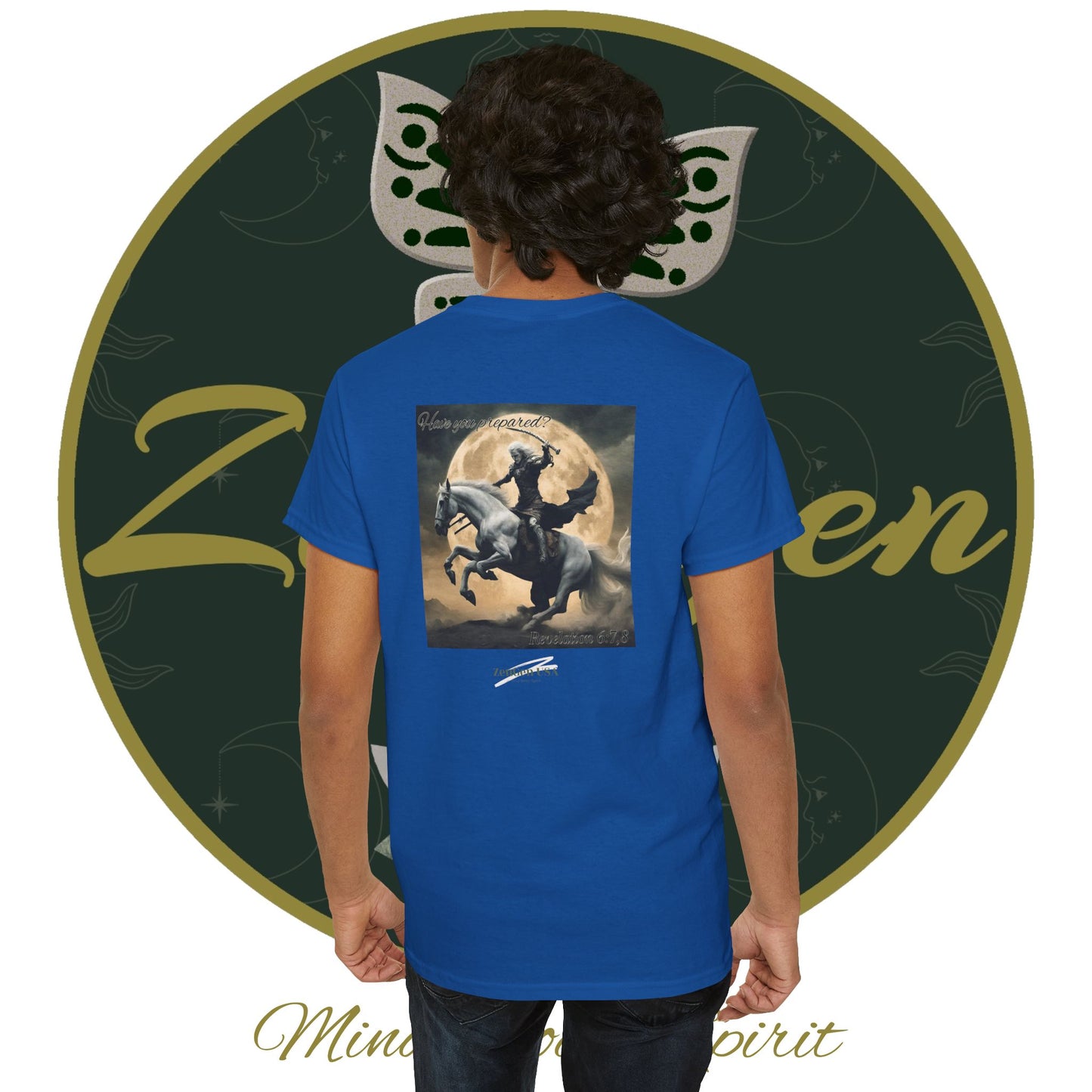 Apocalypse - 4th Seal Revelation 6:7,8 - Unisex Heavy Cotton Tee - Revelation Collection - ZenGen USA - ZenGen USA