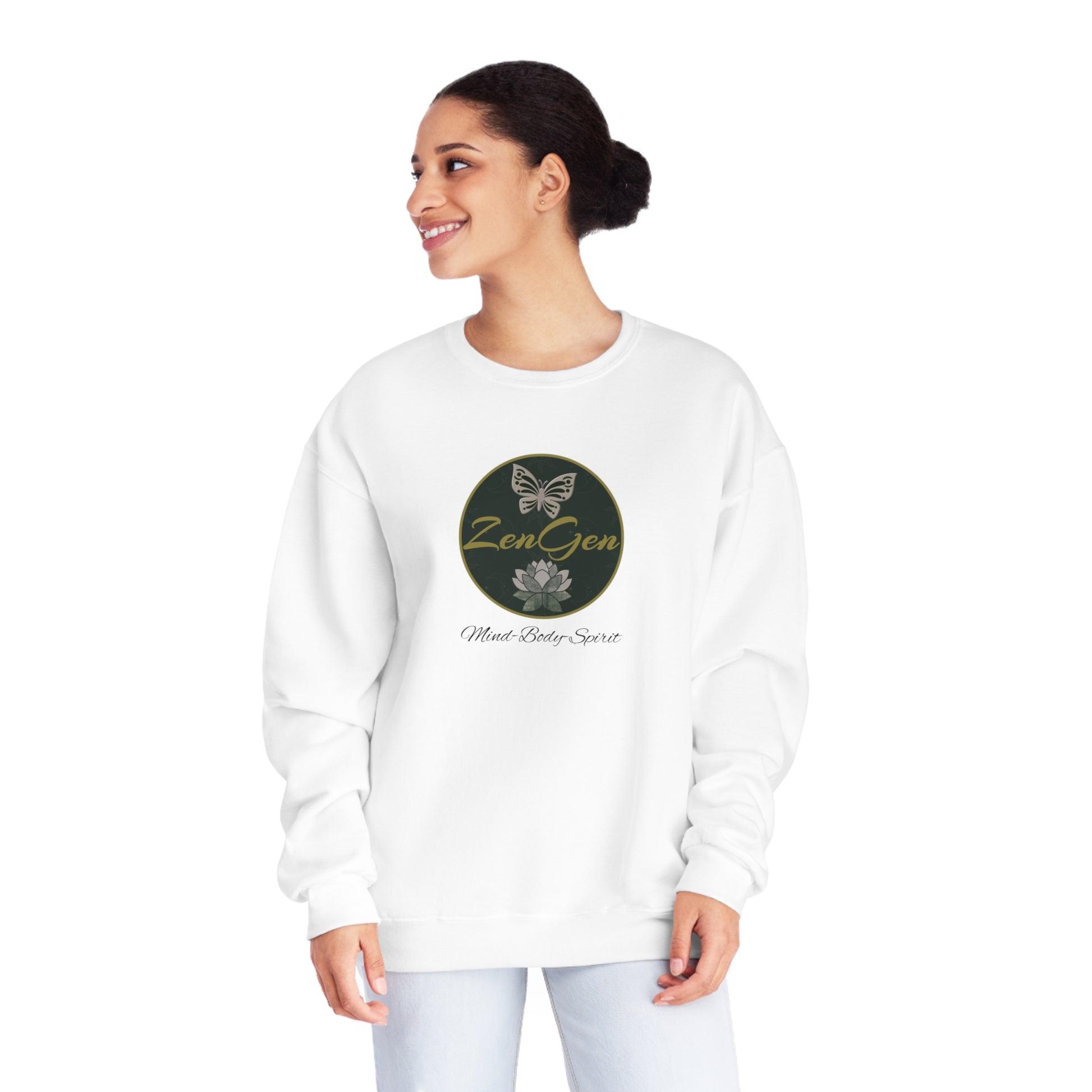 ZenGen Logo Sweatshirt - Unisex NuBlend® Crewneck Sweatshirt - ZenGen USA