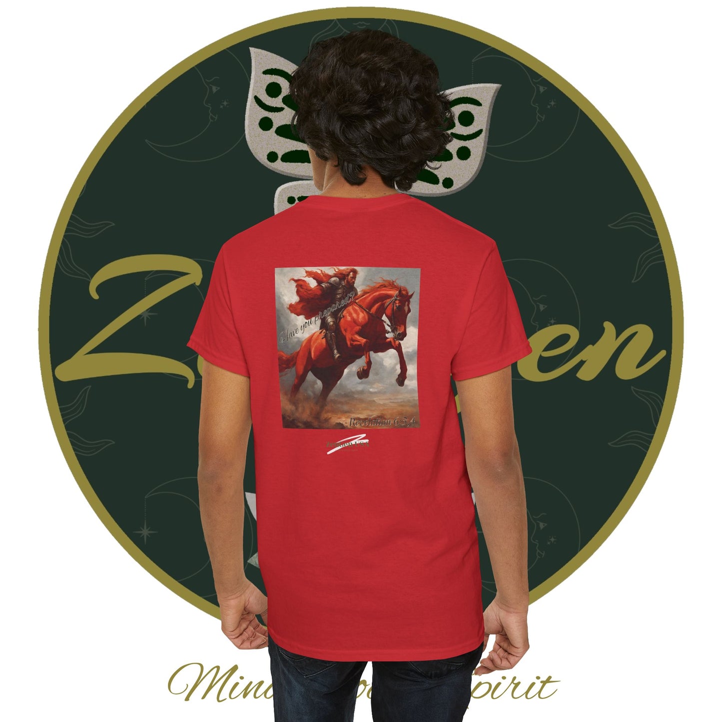 Apocalypse - 2nd Seal Revelation 6:3,4 - Unisex Heavy Cotton Tee - Revelation Collection - ZenGen USA - ZenGen USA